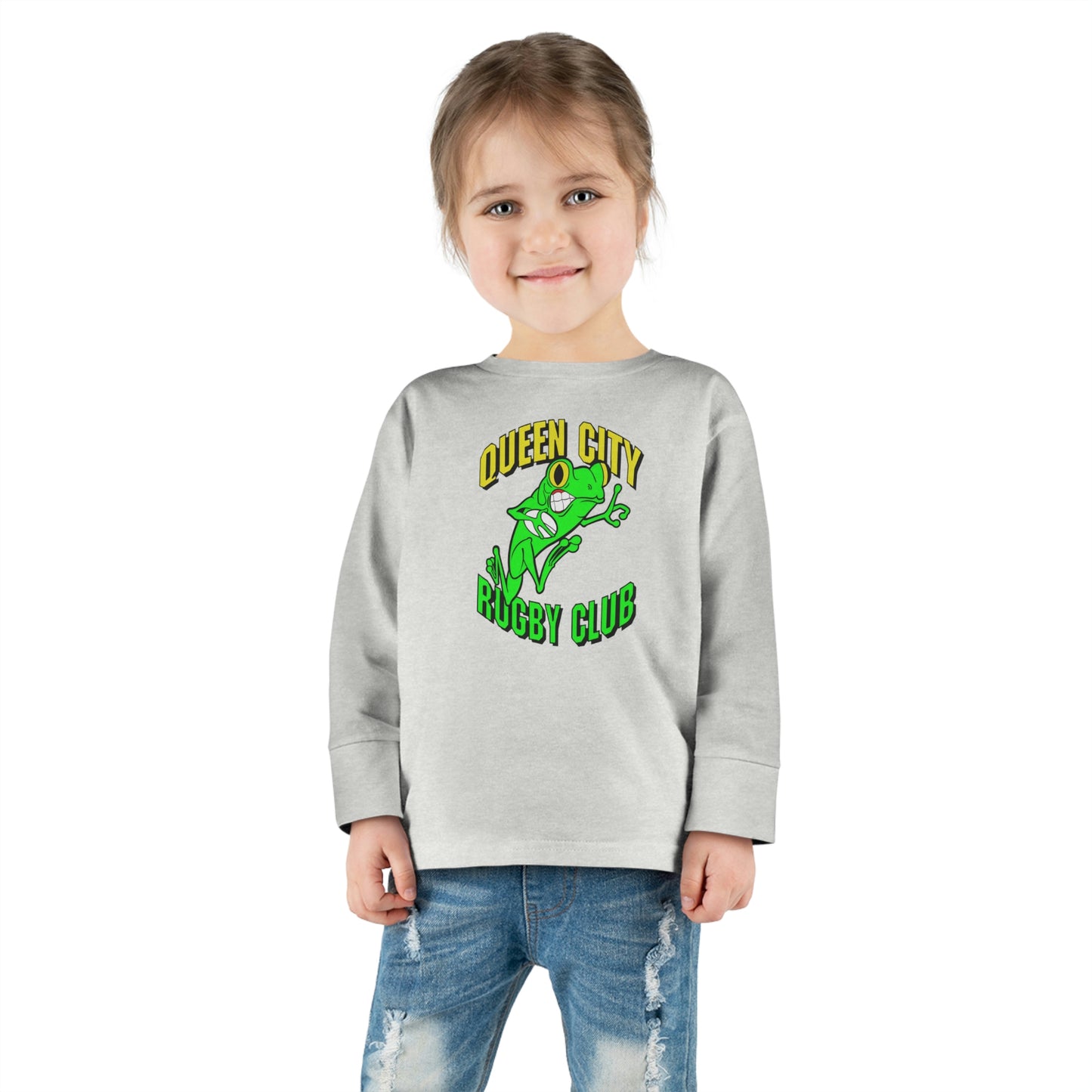 Toddler Long Sleeve Shirt | QCRFC Frogs Logo