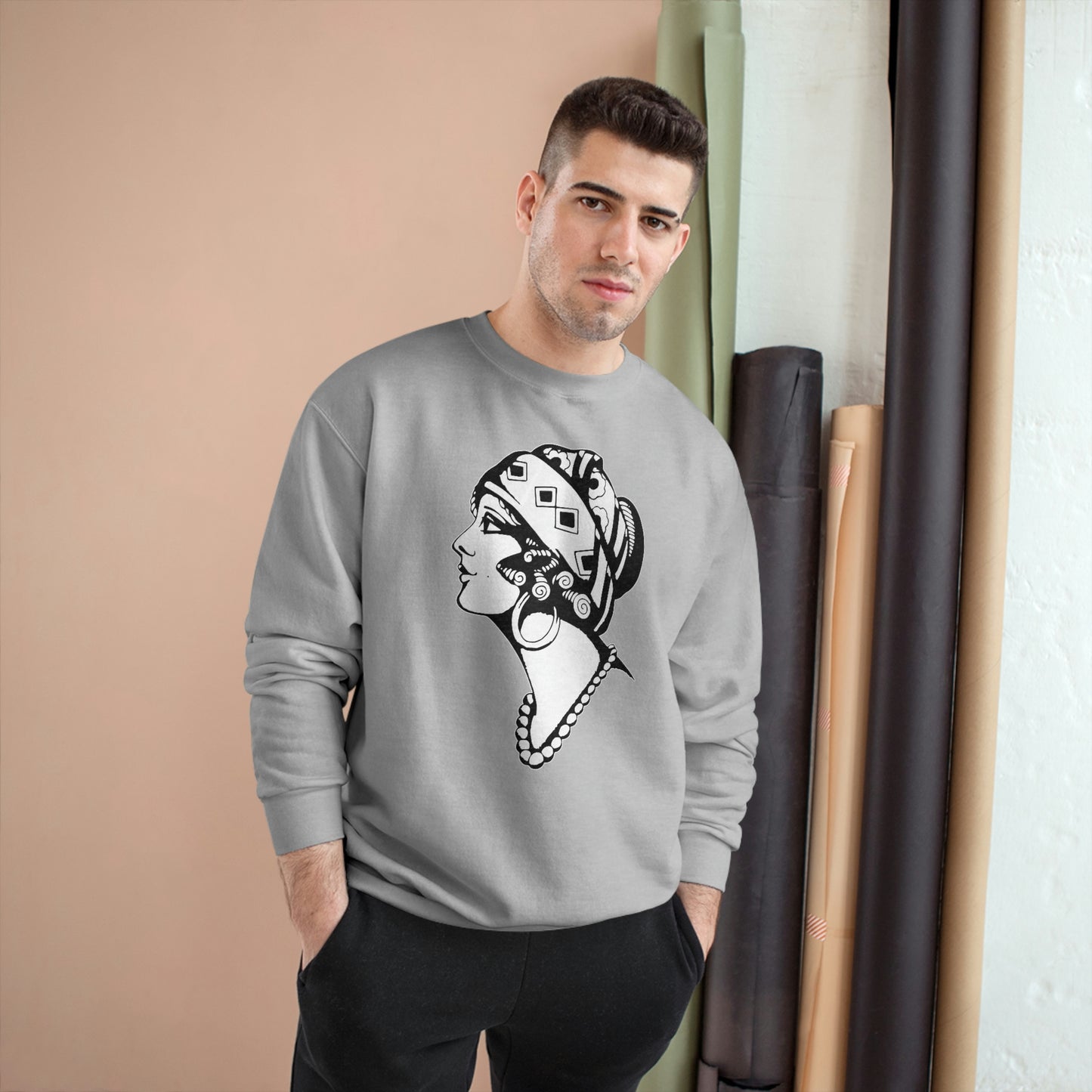 Unisex Champion Crewneck Sweatshirt | Gypsy's Dancing Gypsy Lady (by @tylerabnertattoo)