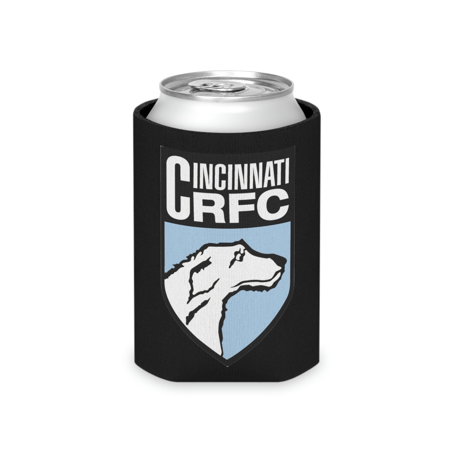 Black Coozie (Reg. & Thin) | CRFC Wolfhounds Blue Crest