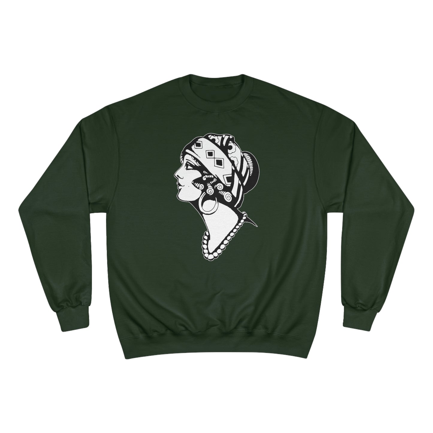 Unisex Champion Crewneck Sweatshirt | Gypsy's Dancing Gypsy Lady (by @tylerabnertattoo)