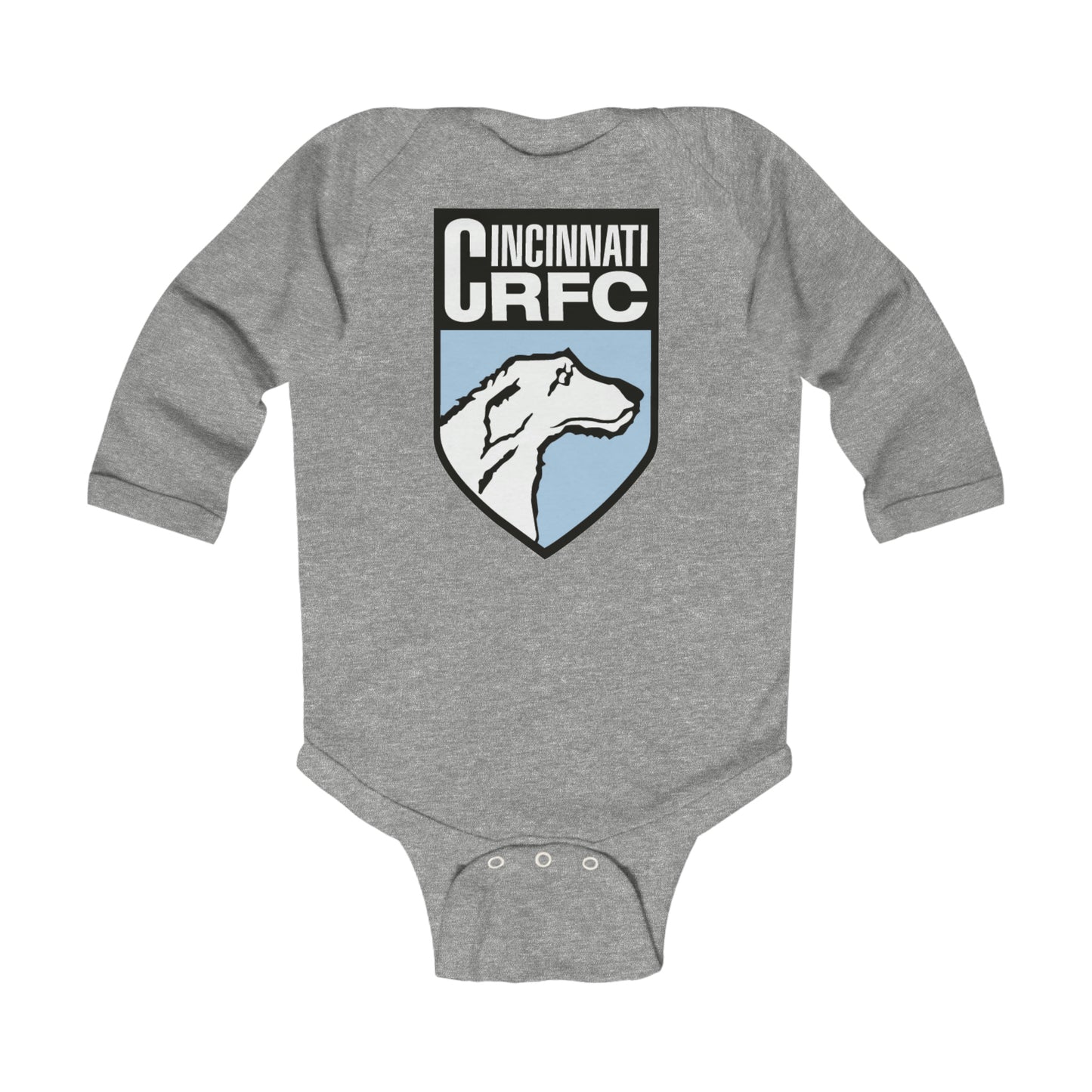 Infant Long Sleeve Onesie | CRFC Wolfhounds Blue Crest