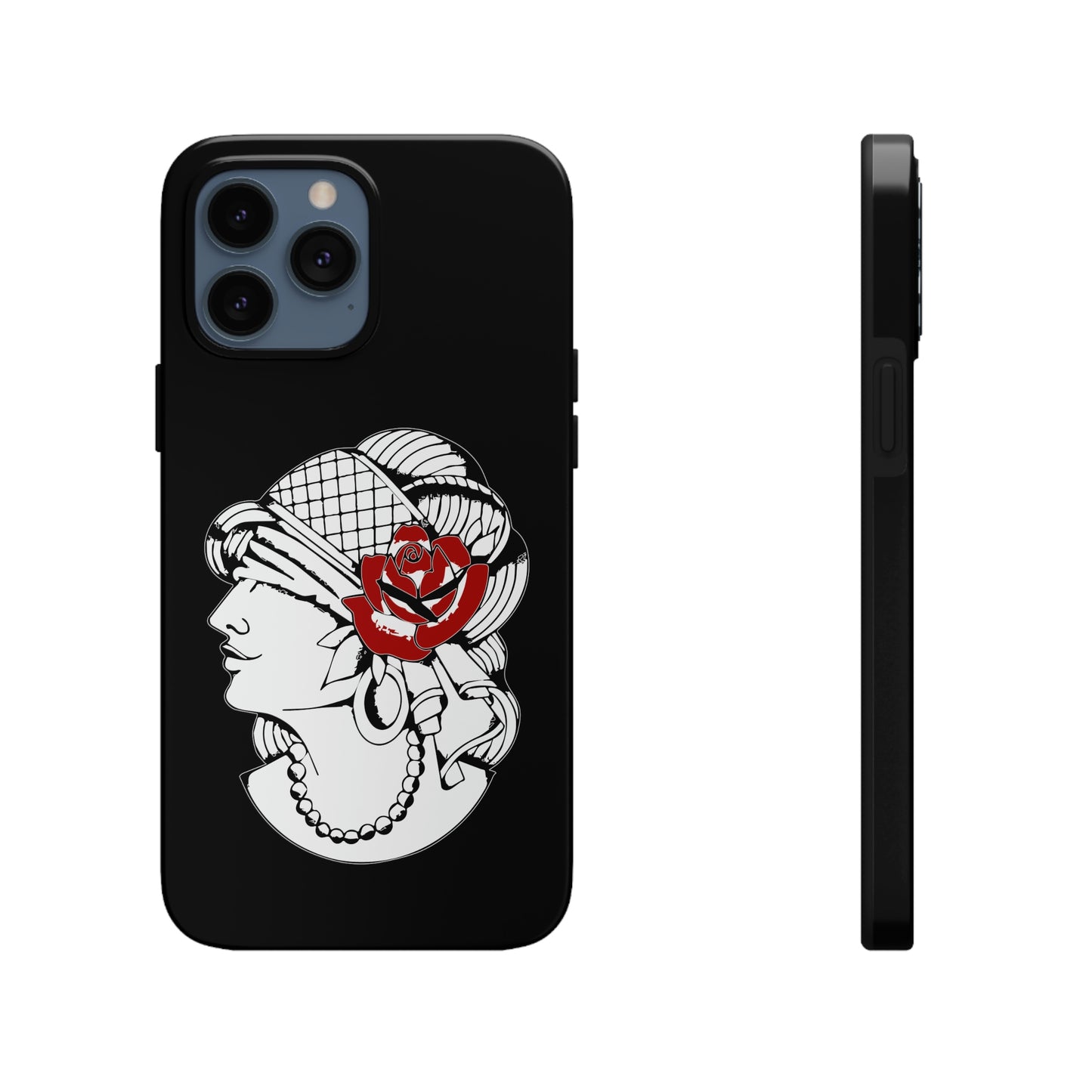 Black Tough Phone Cases | Gypsy's Red Rose Gypsy Lady (by @ryseart)