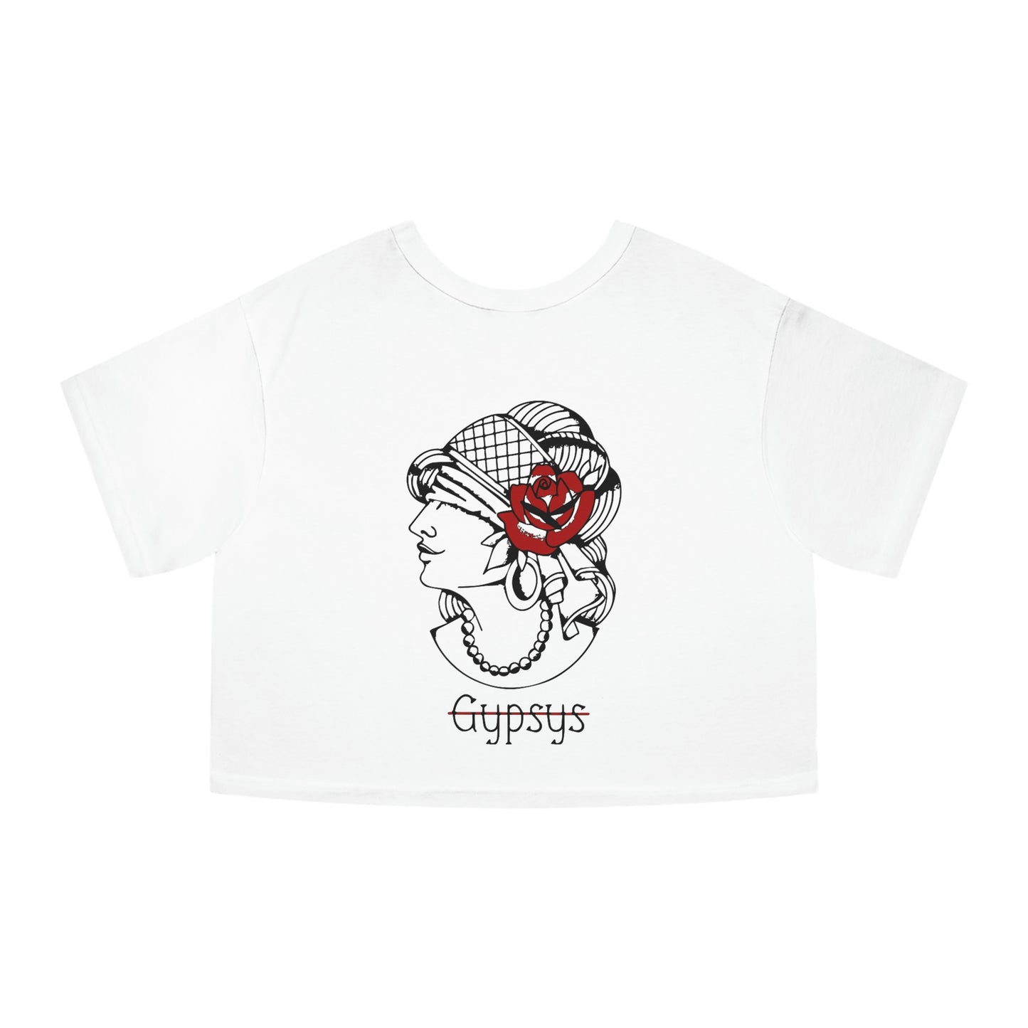 Champion Heritage Crop Top Tee | Gypsy's Red Rose Gypsy Lady (by @ryseart)