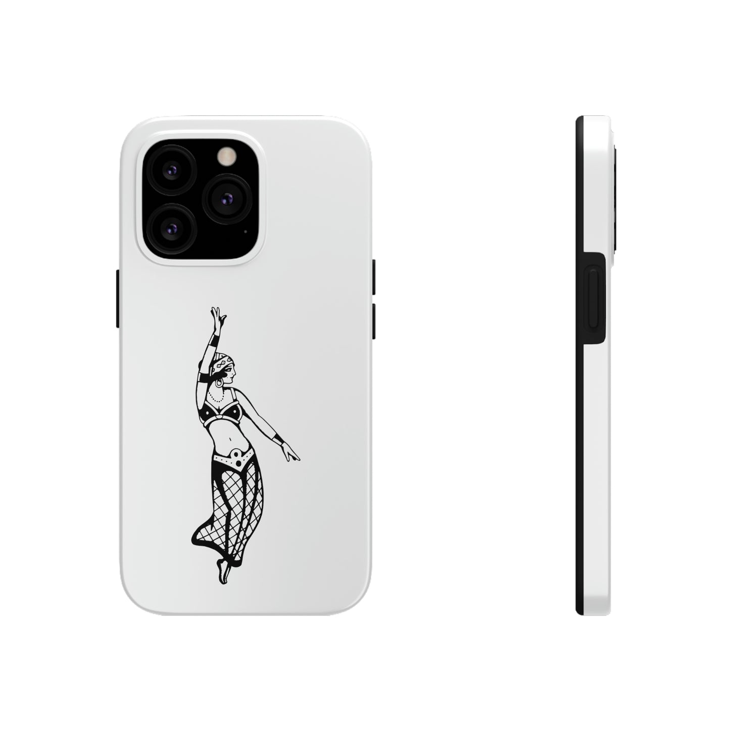 White Tough Phone Cases | Gypsy's Dancing Gypsy Lady (by @tylerabnertattoo)