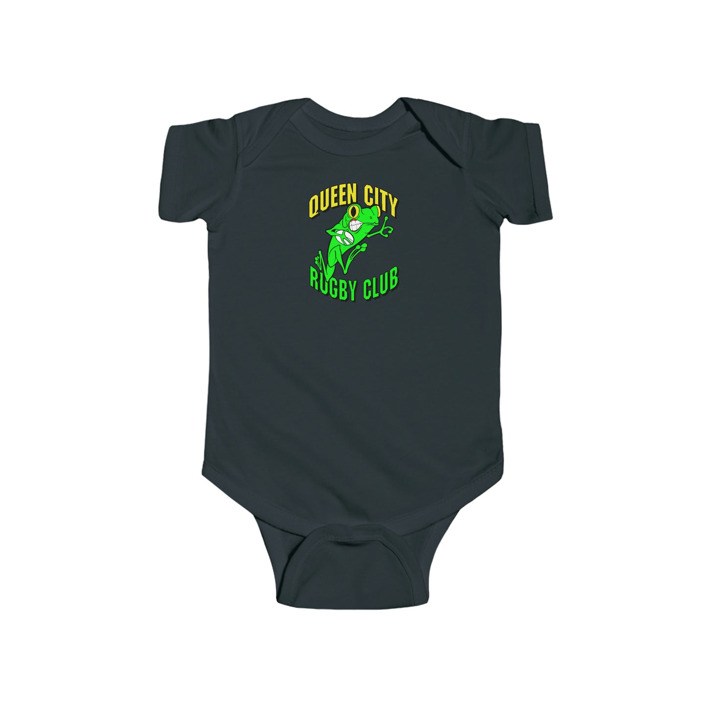 Infant Short Sleeve Onesie | QCRFC Frogs Logo