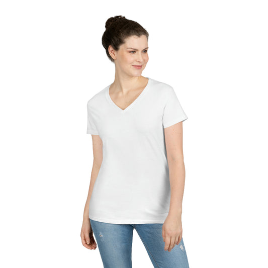Women' V-Neck T-Shirt | CRFC Wolfhounds Blue Crest