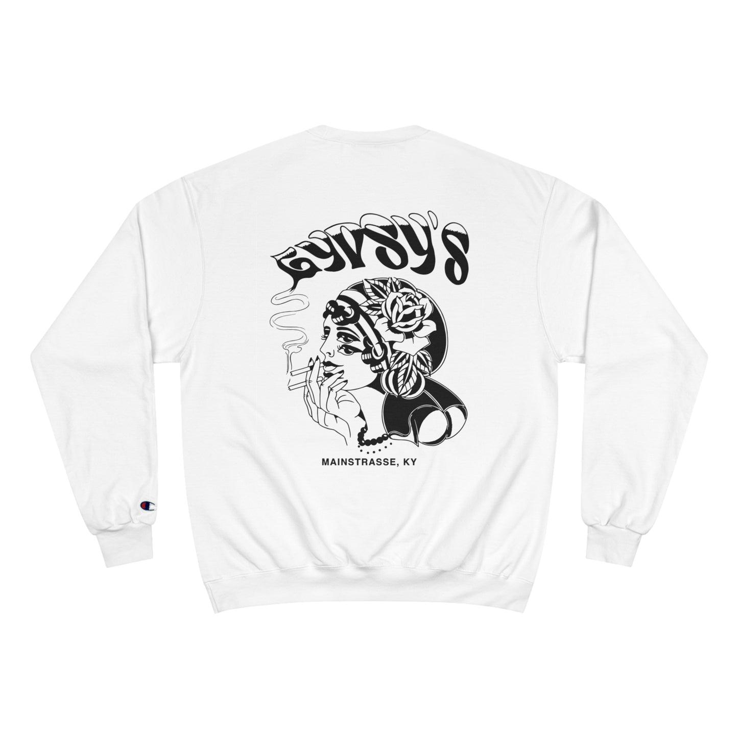 Unisex Champion Crewneck | Gypsy's Double Gypsy Lady (by @ohbhave)