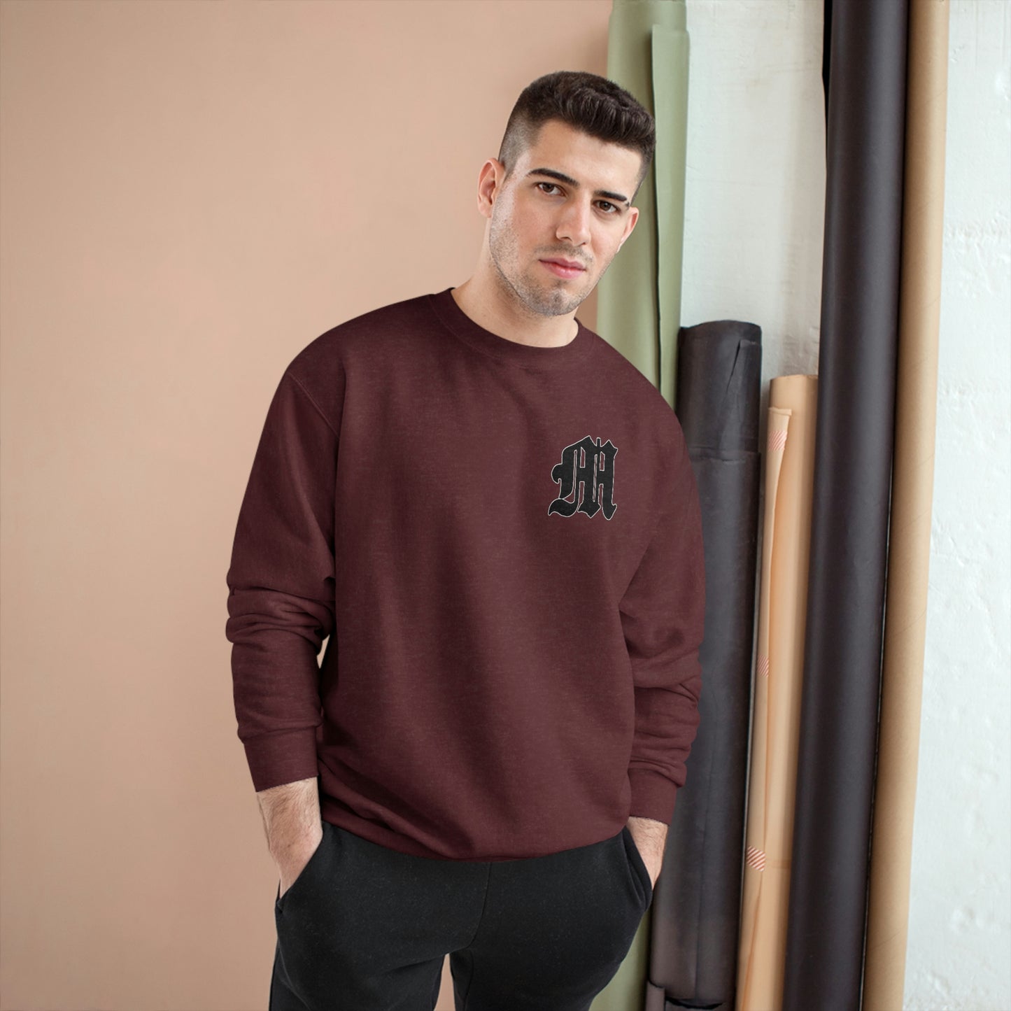 Unisex Champion Eco Crewneck Sweatshirt | Mothers Tattoo Double Panther Logo by Brendan Houston (IG: @ohbhave)