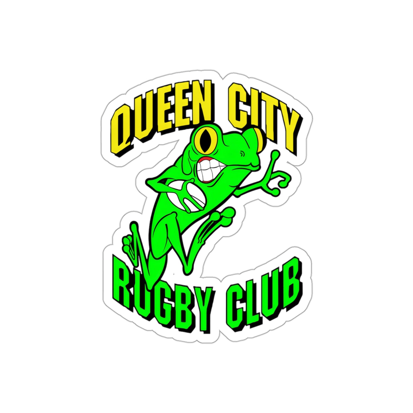 Die-Cut Sticker (2 Sizes) | QCRFC Frogs Logo