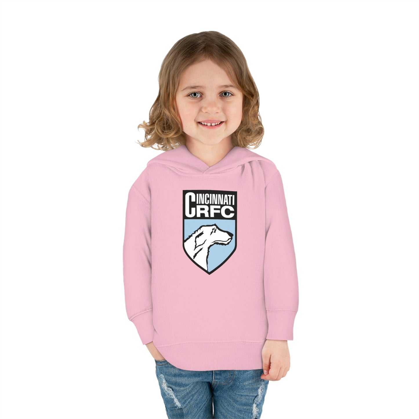 Toddler Pullover Fleece Hoodie | CRFC Wolfhounds Blue Crest