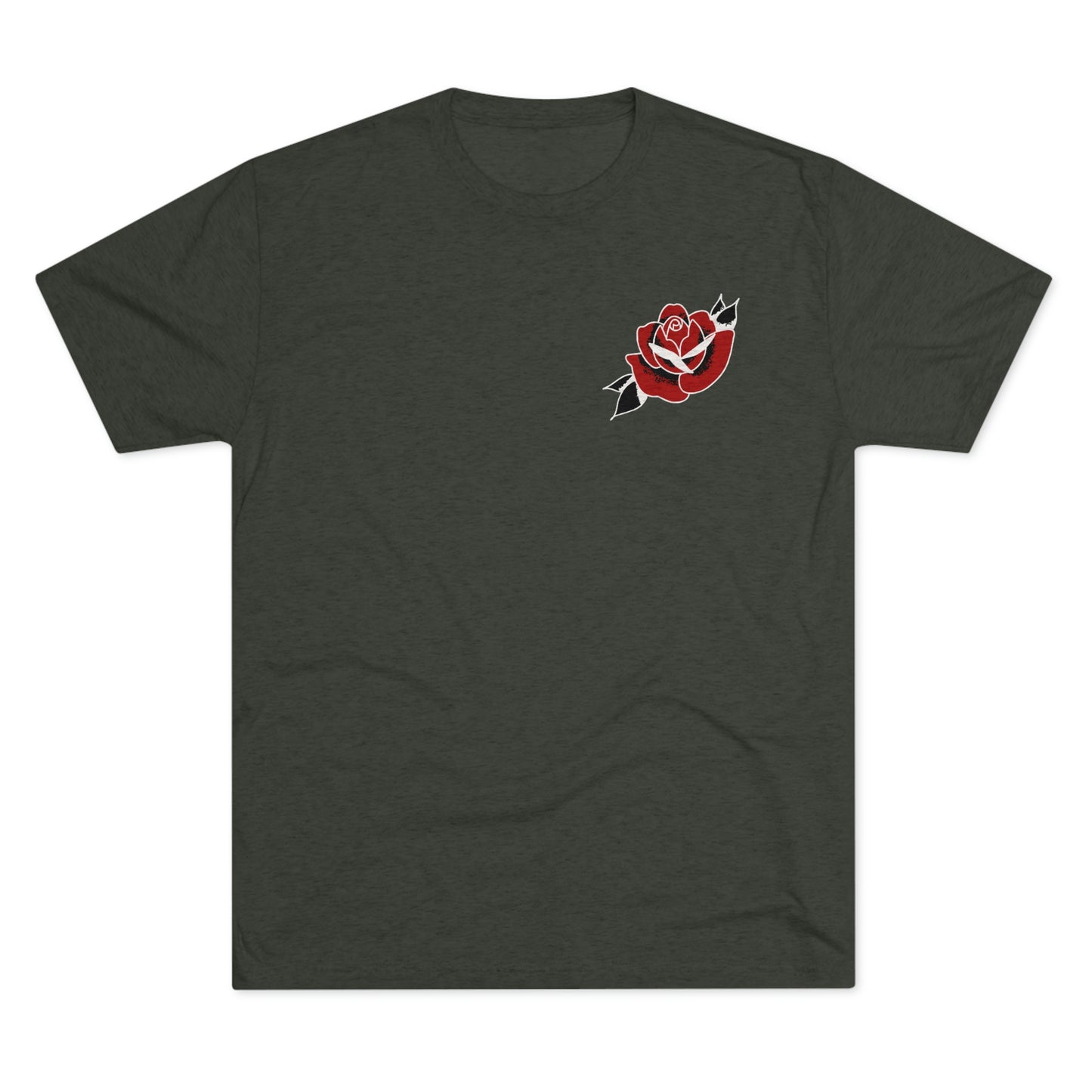 Unisex Tri-Blend Crew Tee | Gypsy's Red Rose Gypsy Lady (by @ryseart)