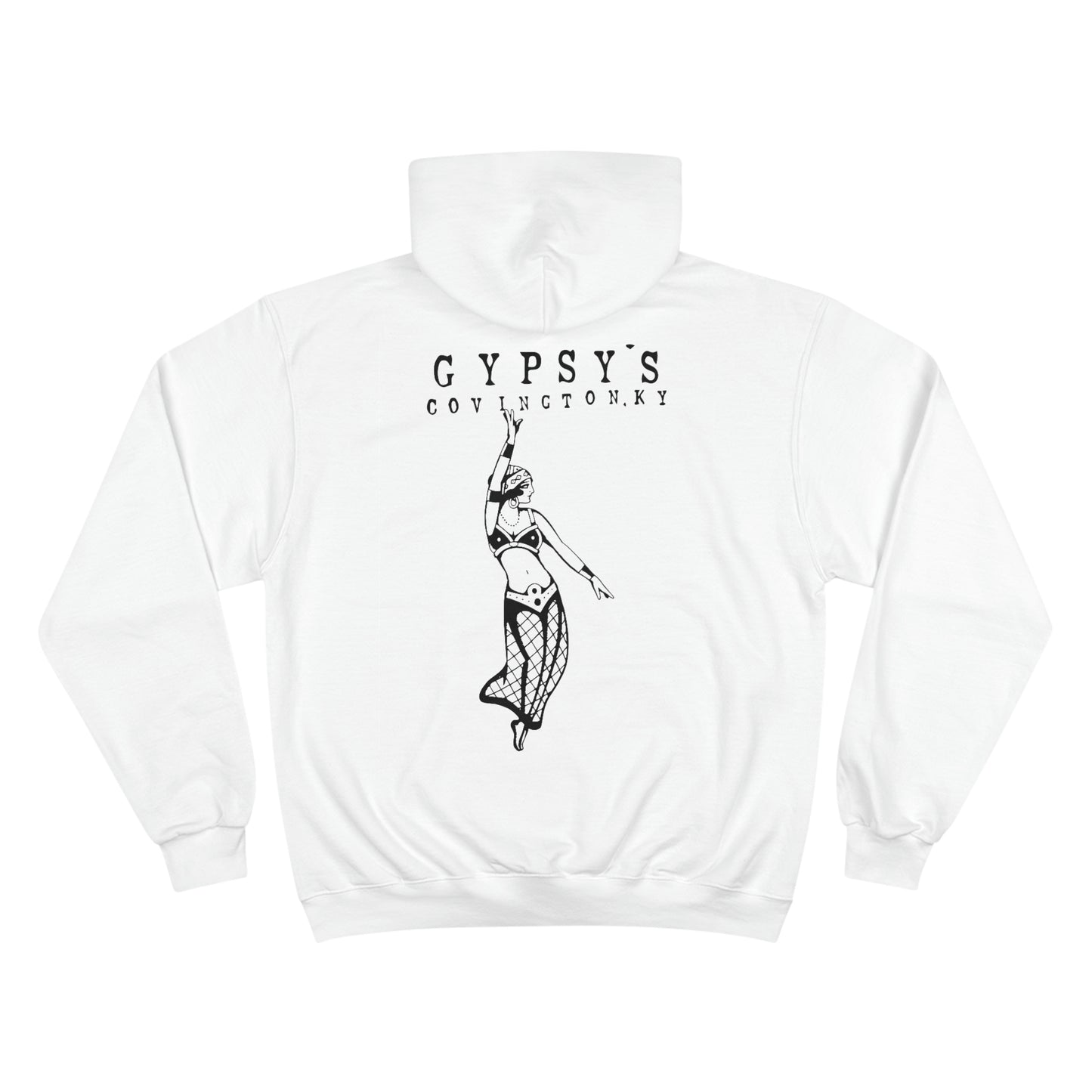 Unisex Champion Hoodie | Gypsy's Dancing Gypsy Lady (by @tylerabnertattoo)