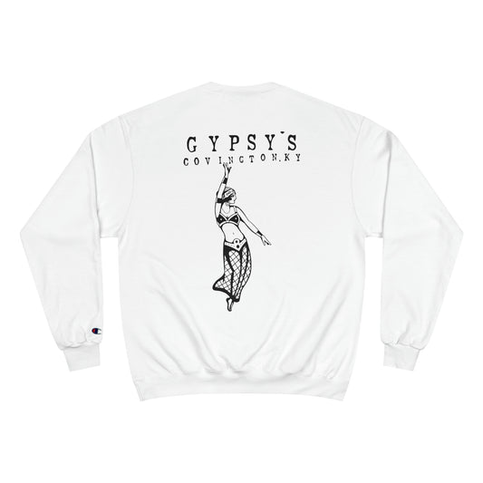 Unisex Champion Crewneck Sweatshirt | Gypsy's Dancing Gypsy Lady (by @tylerabnertattoo)