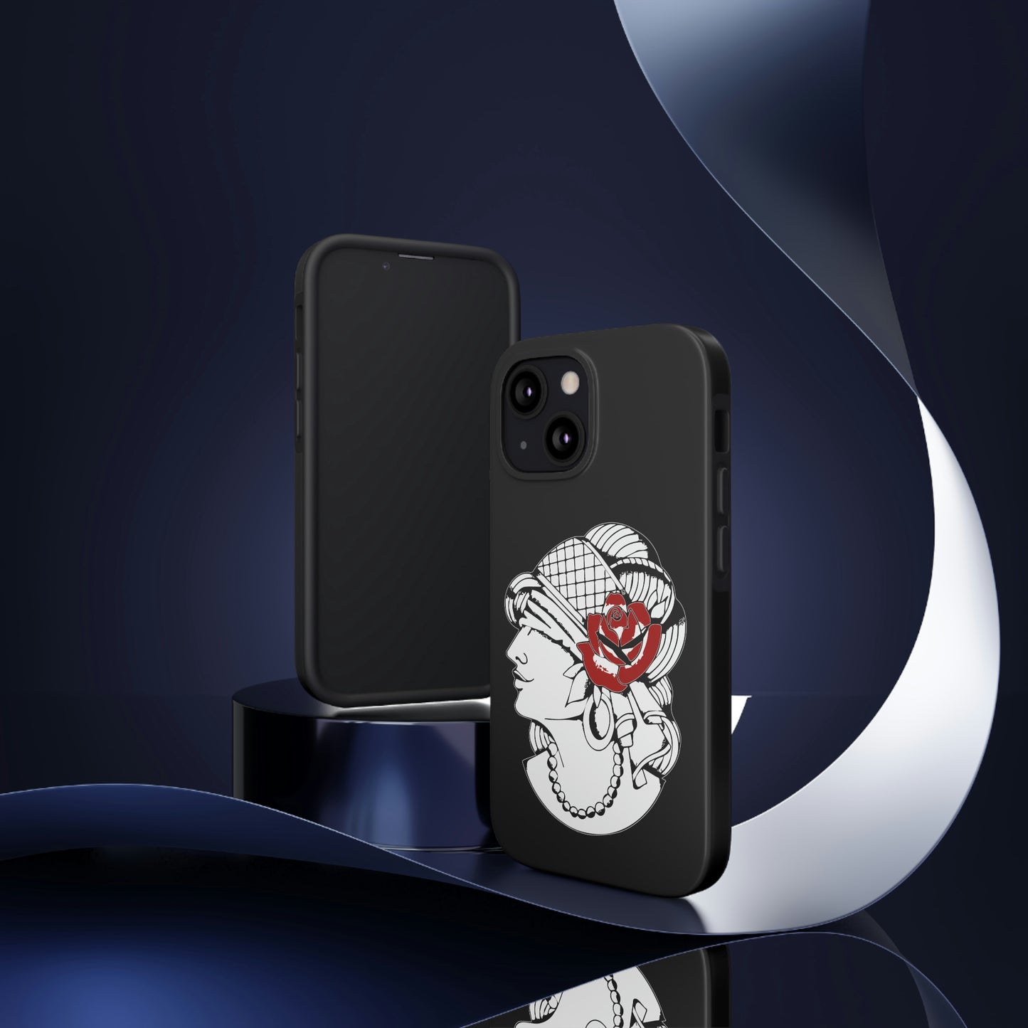 Black Tough Phone Cases | Gypsy's Red Rose Gypsy Lady (by @ryseart)