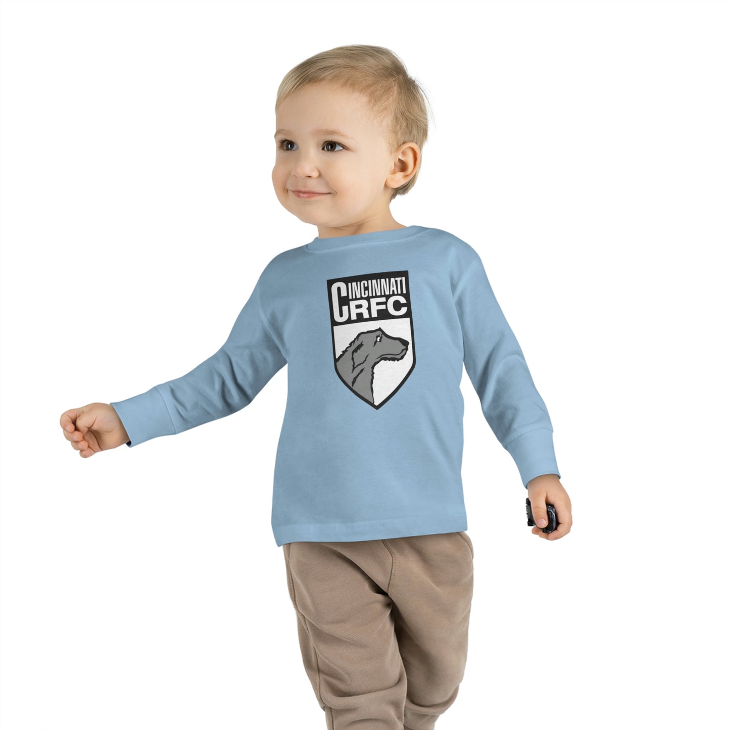 Toddler Long Sleeve Shirt | CRFC Wolfhounds White Crest