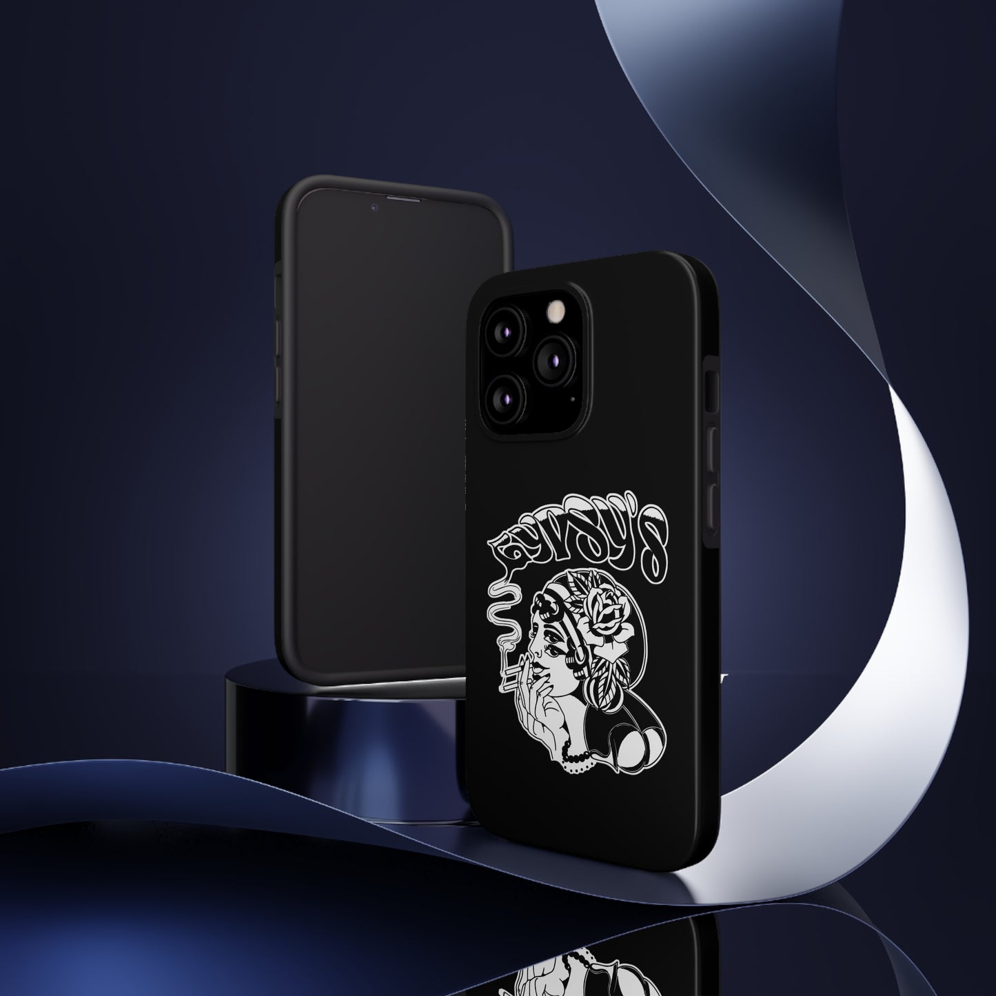 Black Tough Phone Cases | Gypsy's Double Gypsy Lady (by @ohbhave)