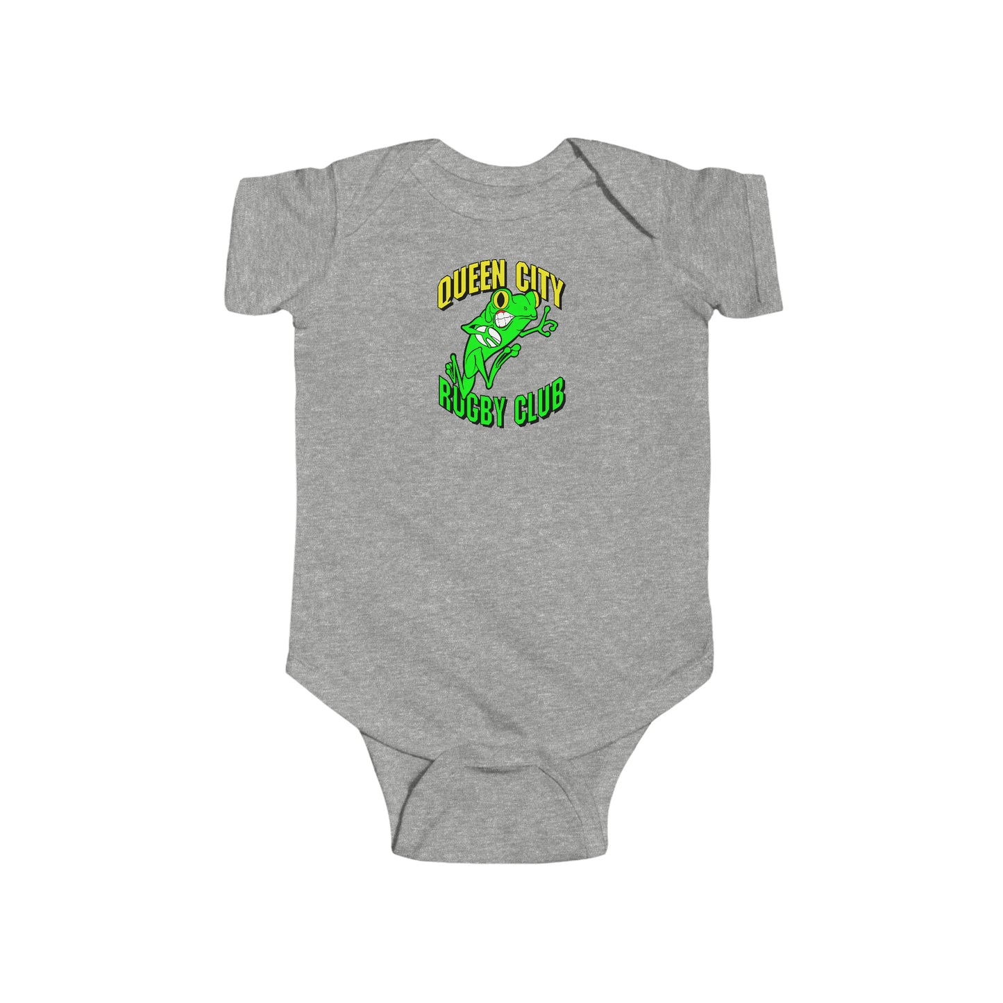Infant Short Sleeve Onesie | QCRFC Frogs Logo