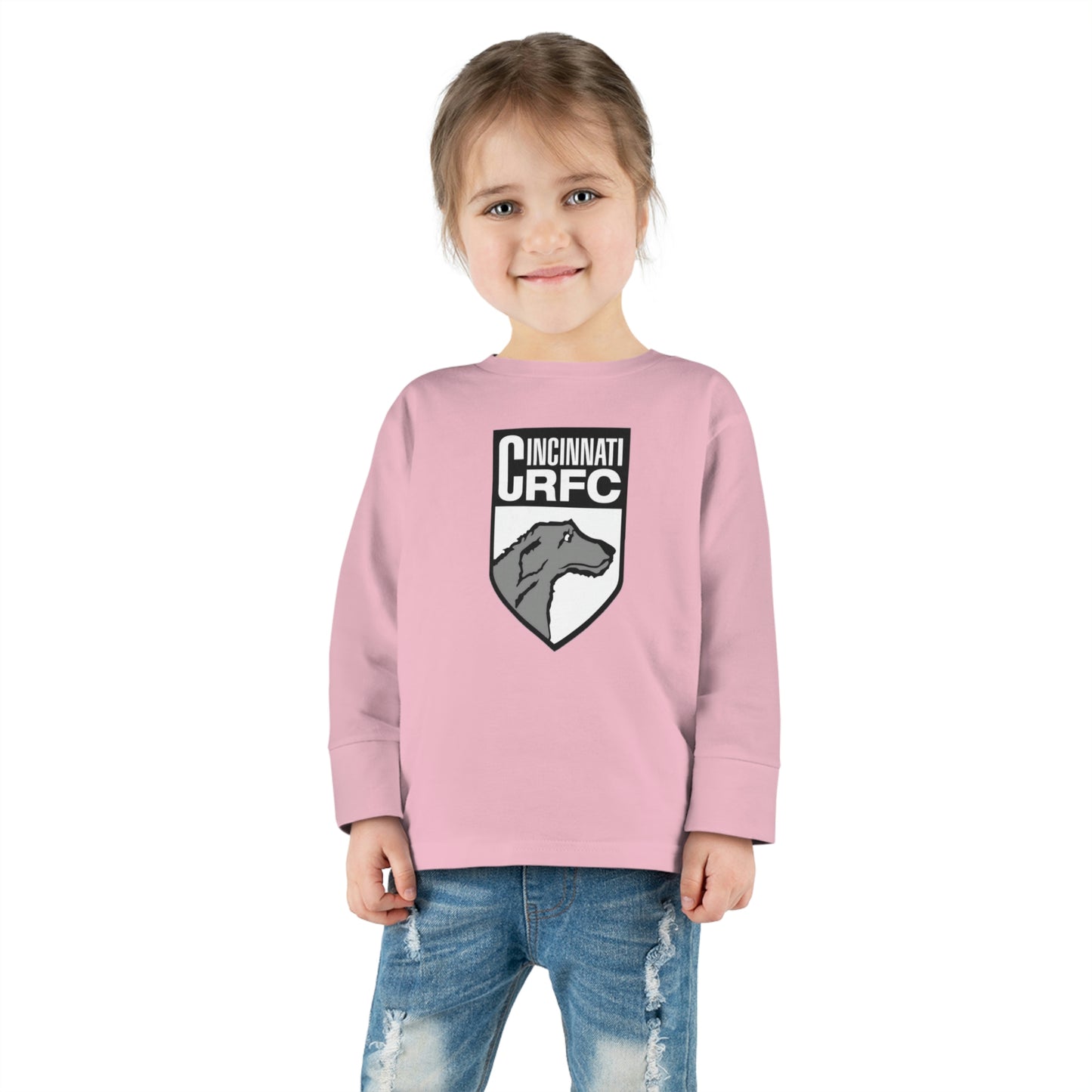 Toddler Long Sleeve Shirt | CRFC Wolfhounds White Crest