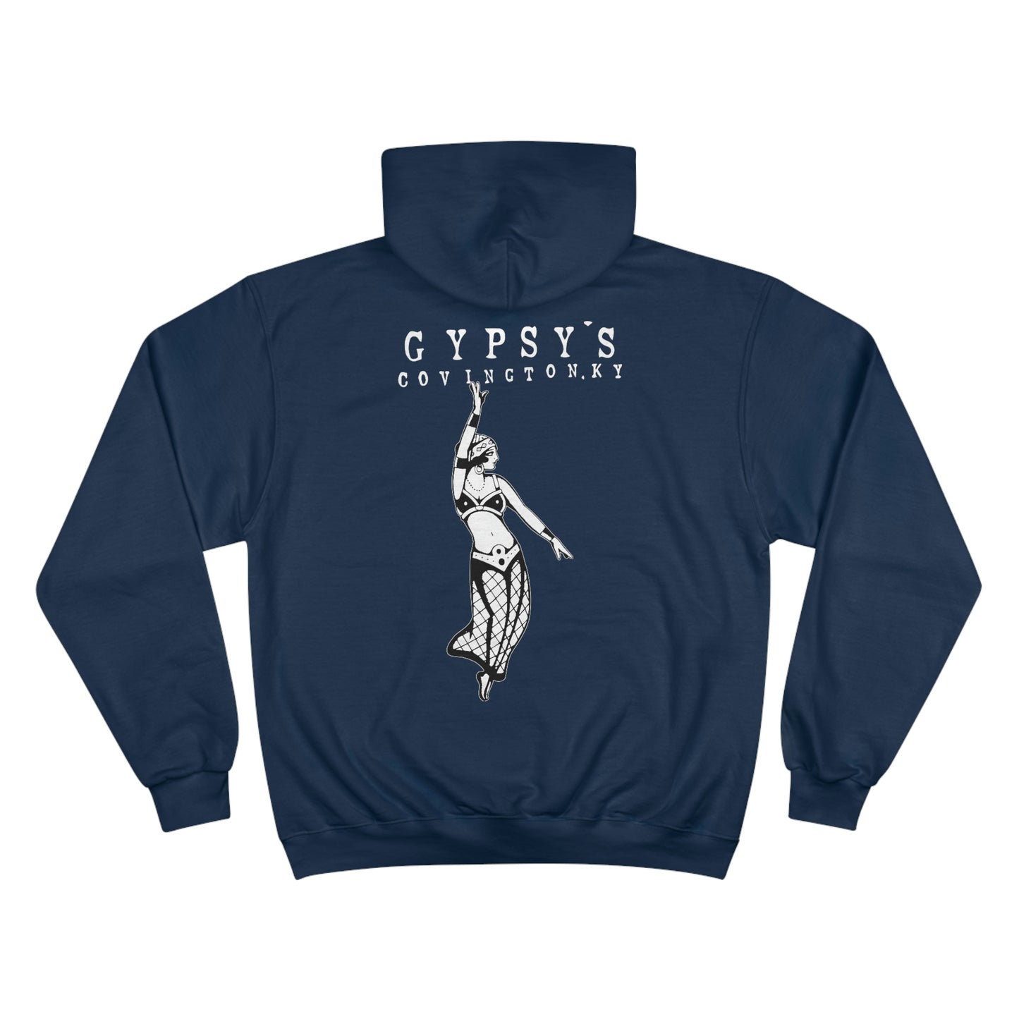 Unisex Champion Hoodie | Gypsy's Dancing Gypsy Lady (by @tylerabnertattoo)