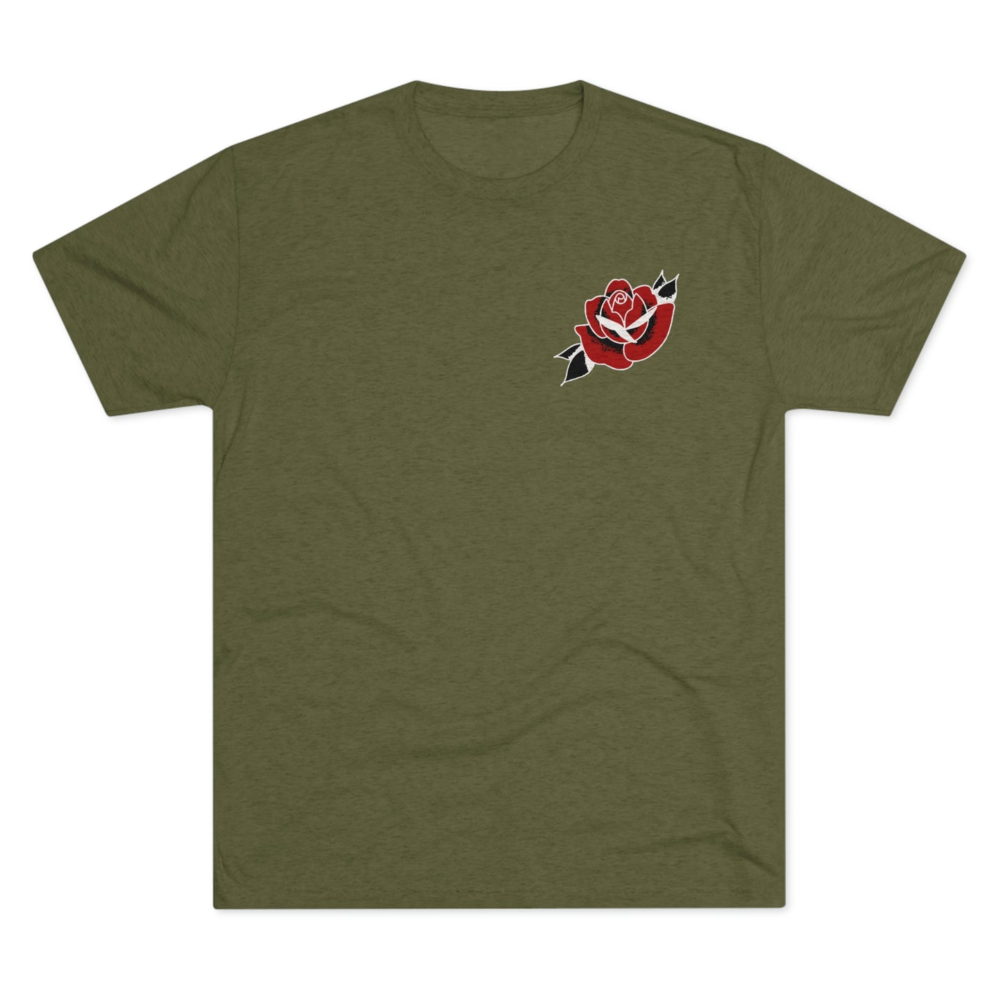 Unisex Tri-Blend Crew Tee | Gypsy's Red Rose Gypsy Lady (by @ryseart)