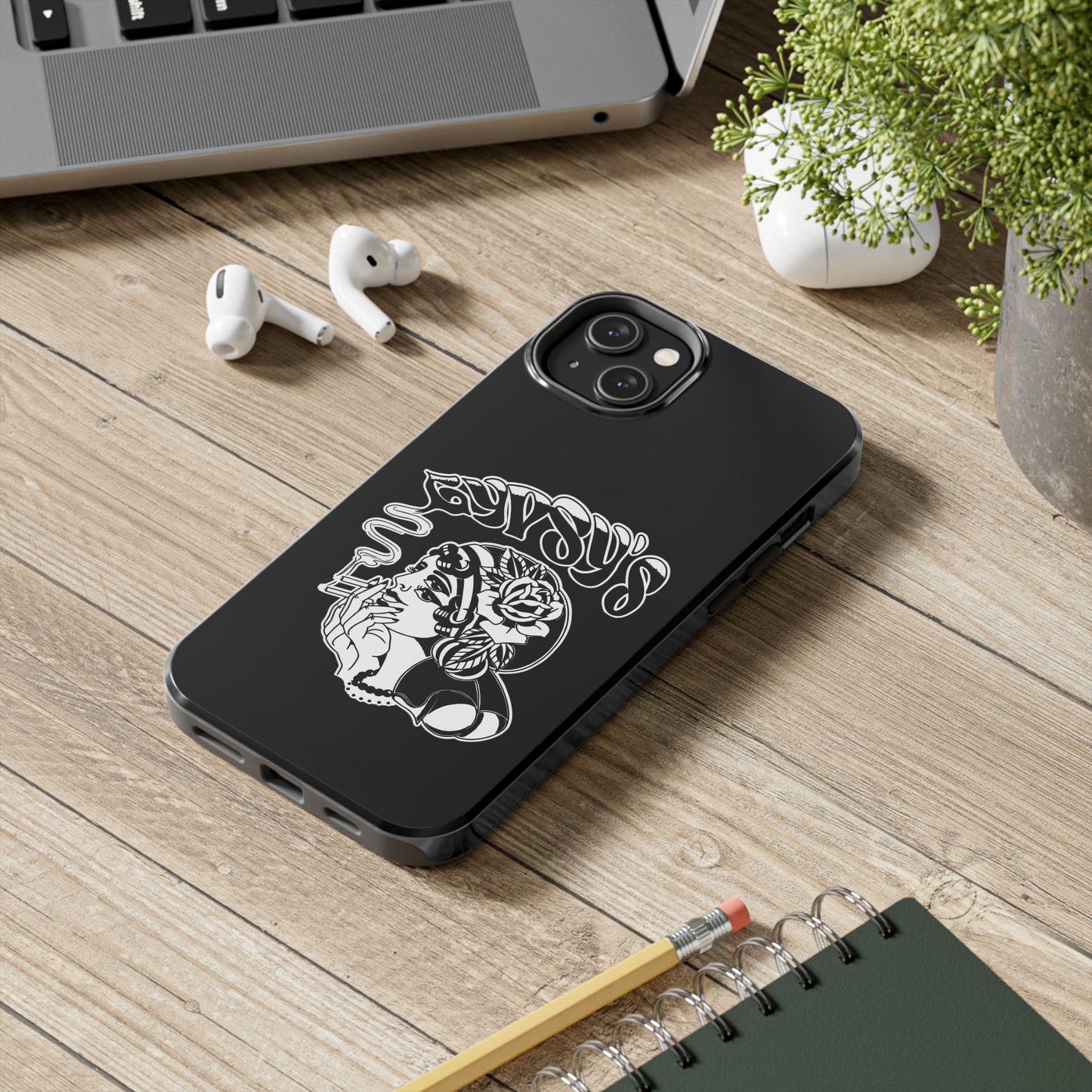 Black Tough Phone Cases | Gypsy's Double Gypsy Lady (by @ohbhave)