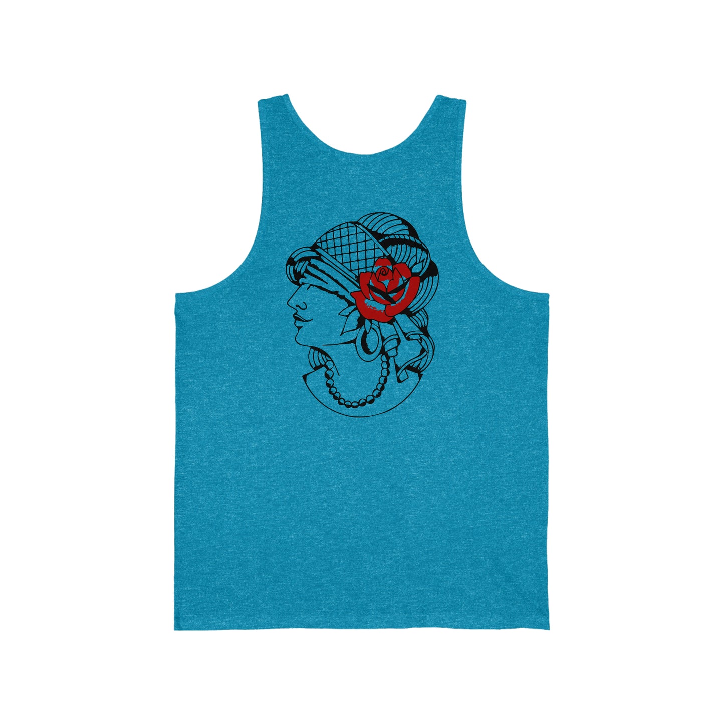 Unisex Jersey Tank | Gypsy's Red Rose Gypsy Lady (by @ryseart)