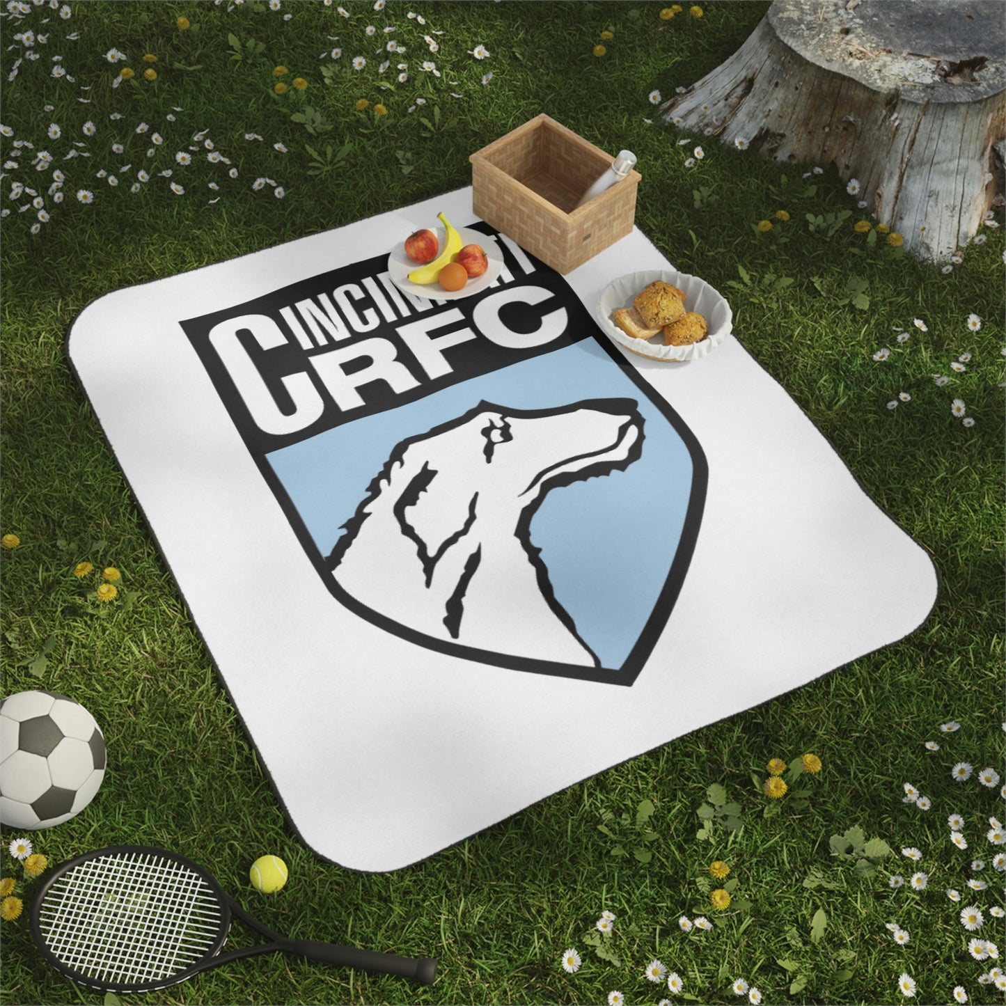 Picnic Blanket 61"x51" | CRFC Wolfhounds Blue Crest