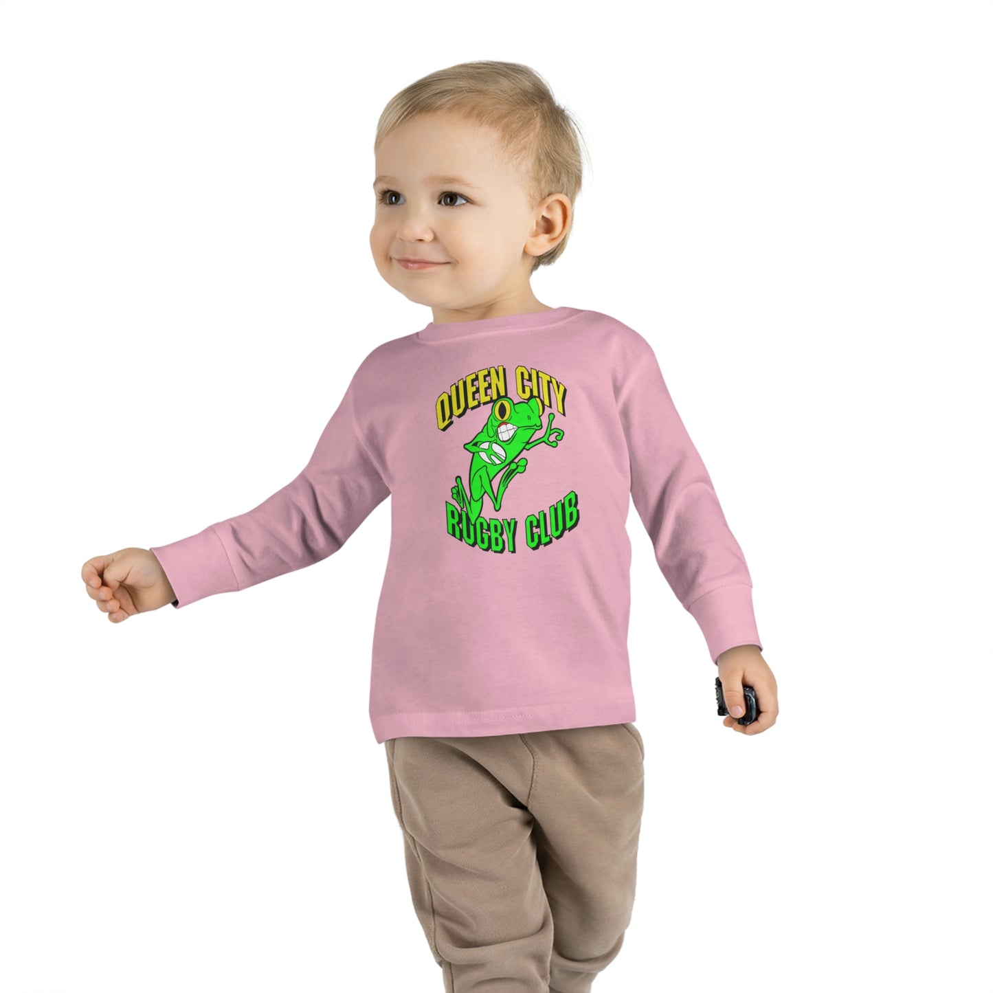 Toddler Long Sleeve Shirt | QCRFC Frogs Logo