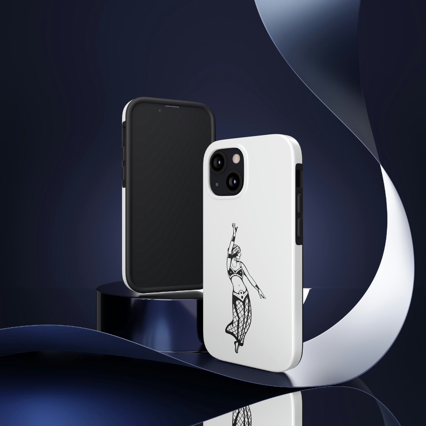 White Tough Phone Cases | Gypsy's Dancing Gypsy Lady (by @tylerabnertattoo)