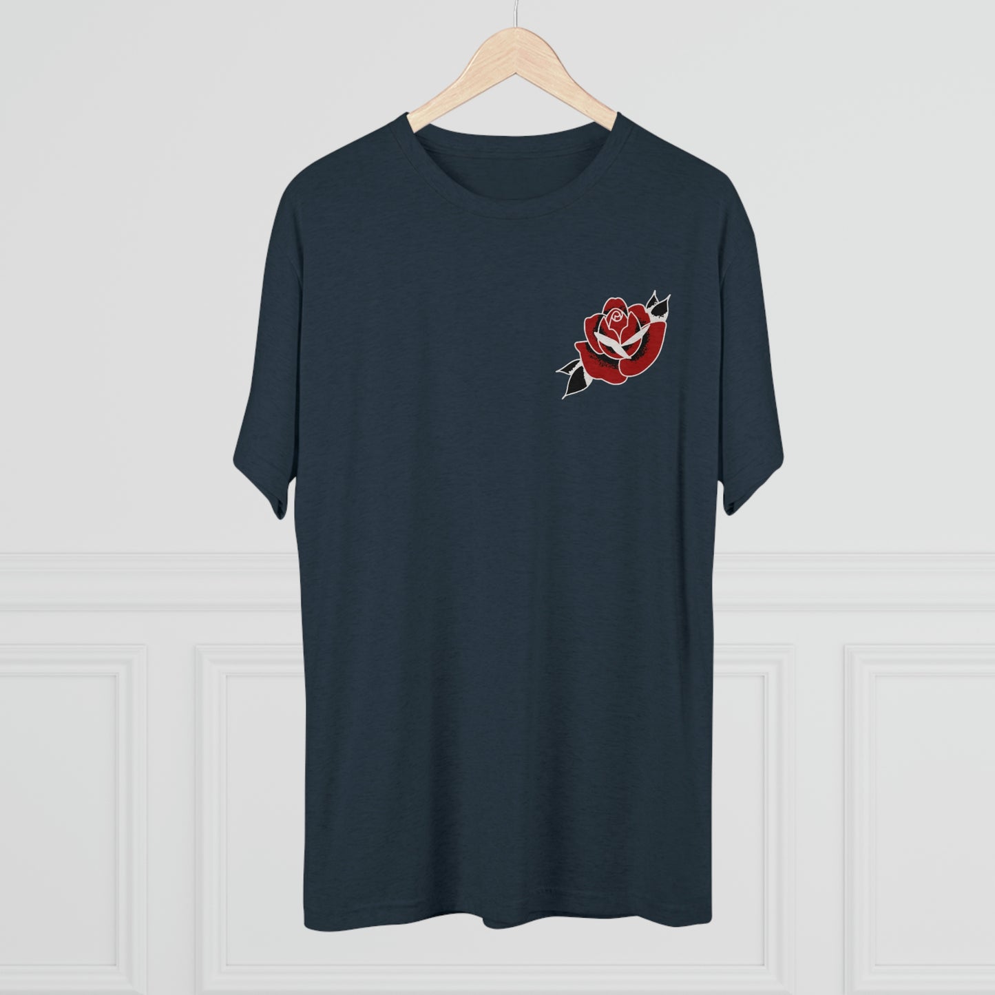 Unisex Tri-Blend Crew Tee | Gypsy's Red Rose Gypsy Lady (by @ryseart)