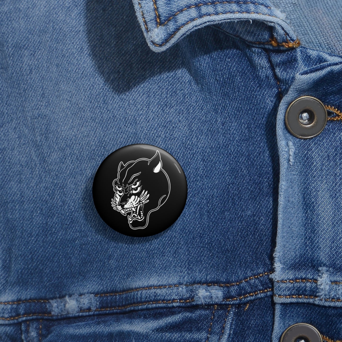 1.25" Pin | Mothers Tattoo Double Panther Logo by Brendan Houston (IG: @ohbhave)