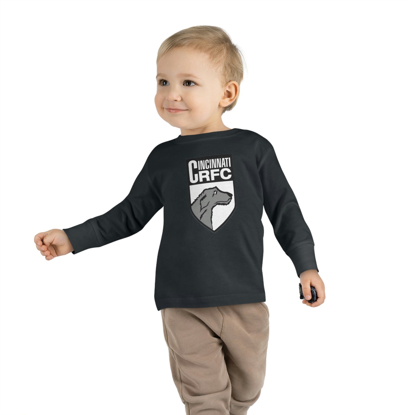 Toddler Long Sleeve Shirt | CRFC Wolfhounds White Crest