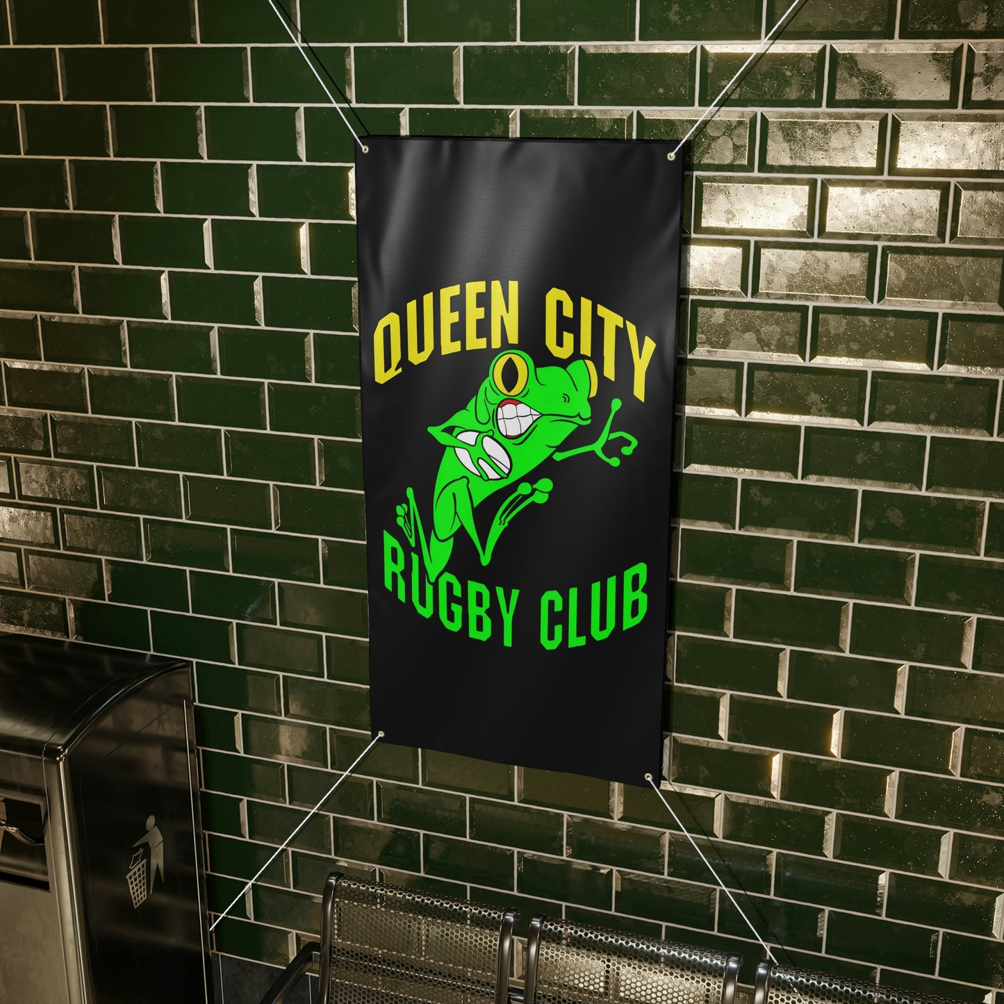 Matte Banner (3 Sizes) | QCRFC Frogs Logo
