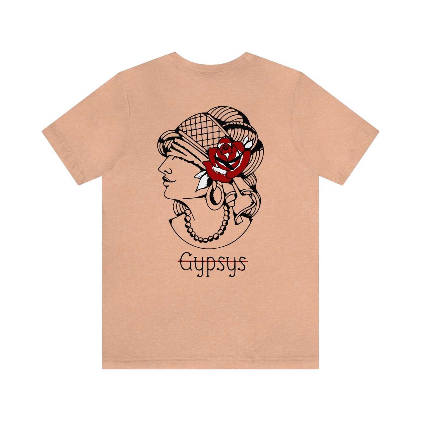 Unisex Jersey Short Sleeve Tee | Gypsy's Red Rose Gypsy Lady (by @ryseart)