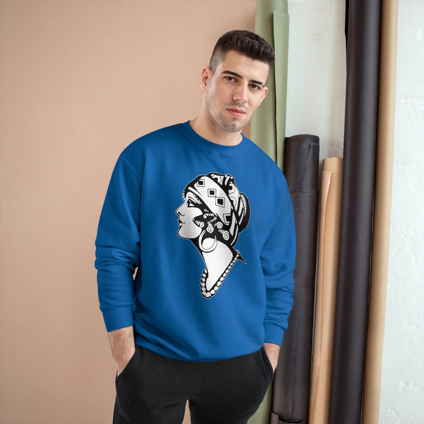 Unisex Champion Crewneck Sweatshirt | Gypsy's Dancing Gypsy Lady (by @tylerabnertattoo)