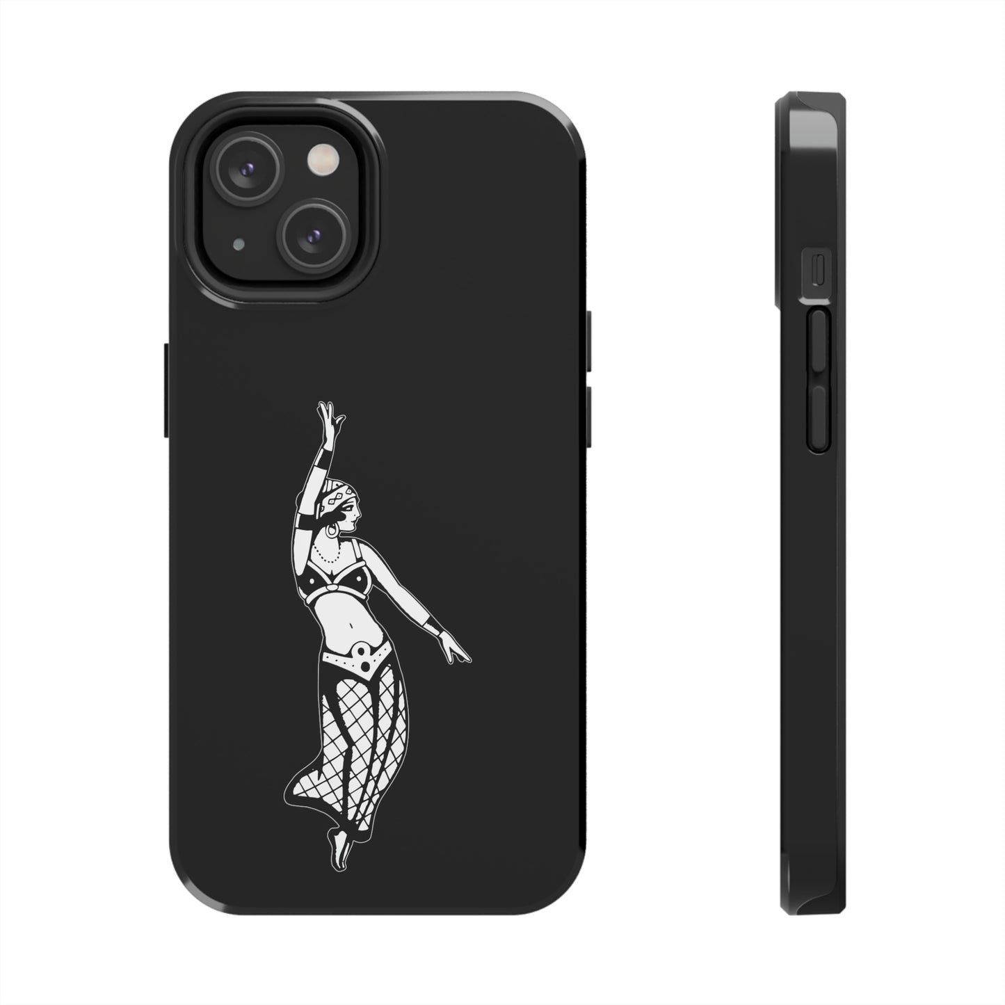 Black Tough Phone Cases | Gypsy's Dancing Gypsy Lady (by @tylerabnertattoo)