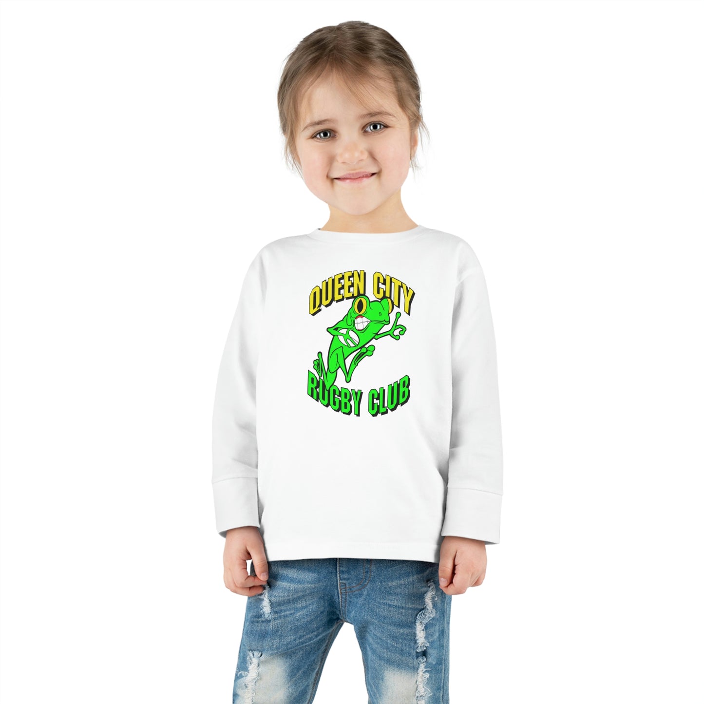 Toddler Long Sleeve Shirt | QCRFC Frogs Logo