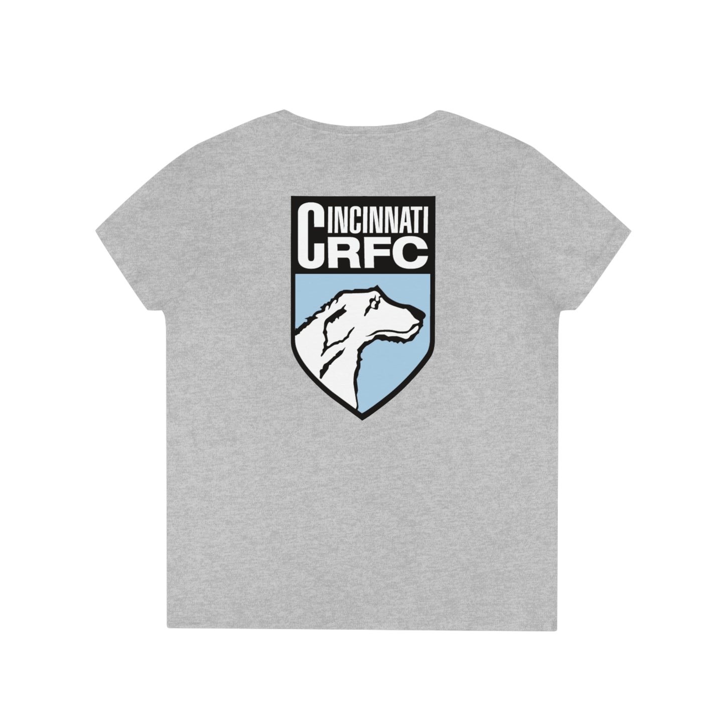 Women' V-Neck T-Shirt | CRFC Wolfhounds Blue Crest