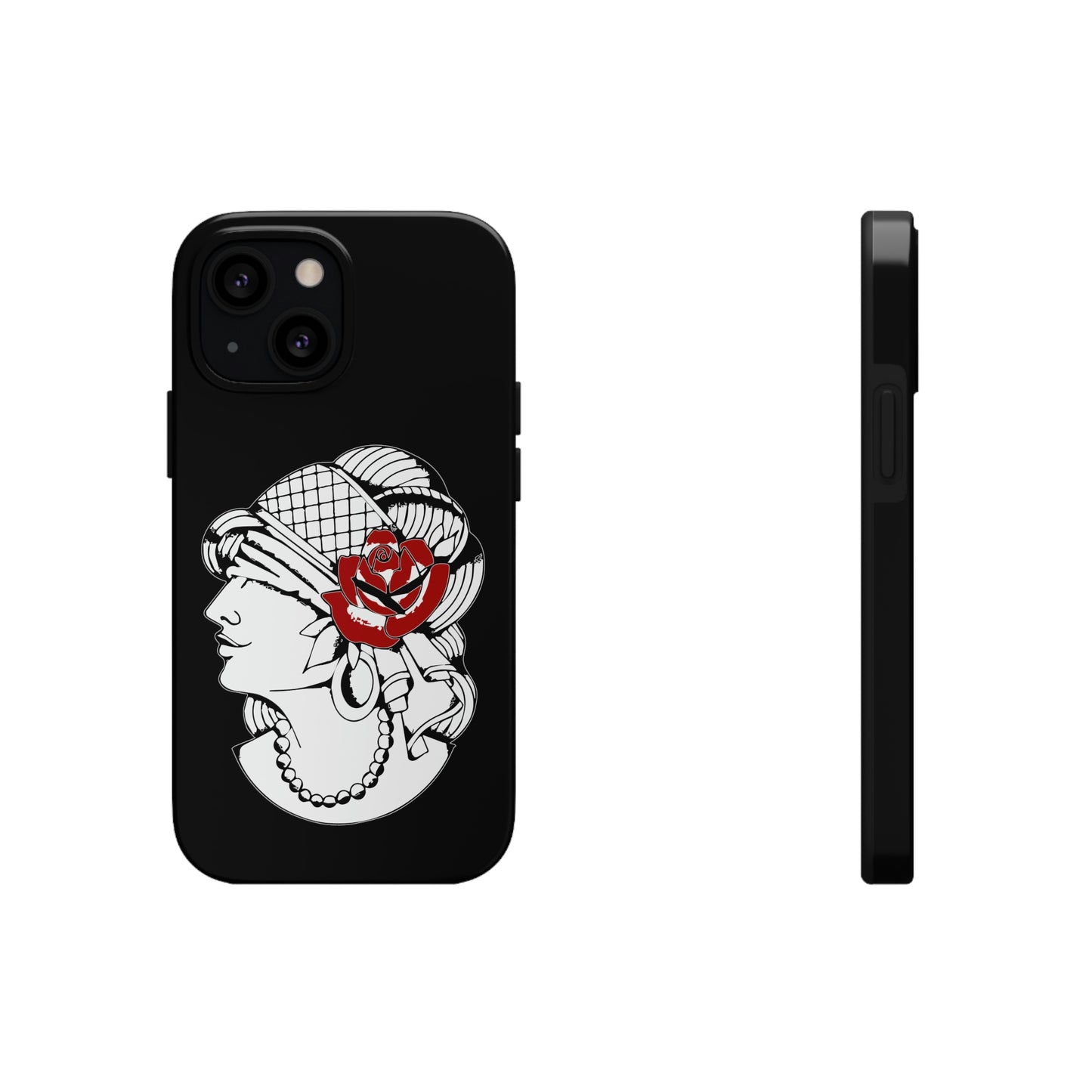 Black Tough Phone Cases | Gypsy's Red Rose Gypsy Lady (by @ryseart)