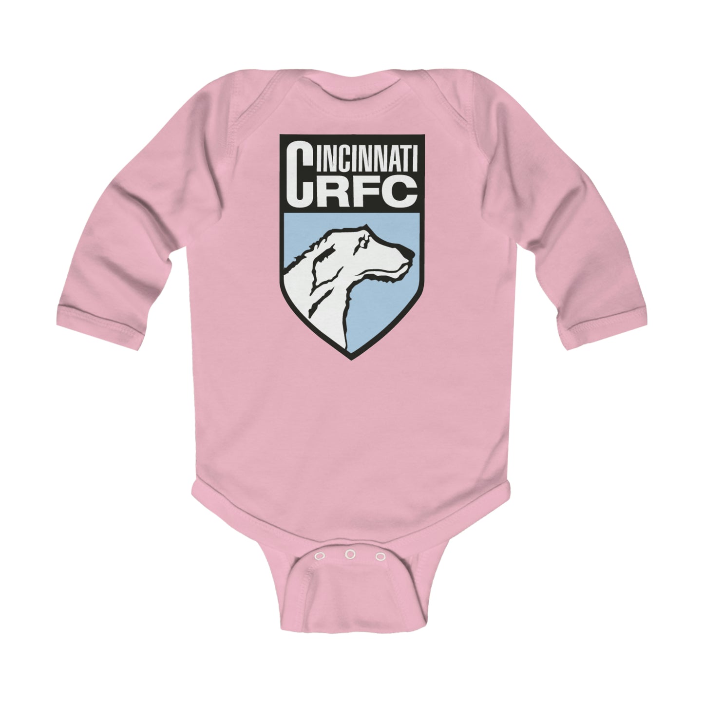 Infant Long Sleeve Onesie | CRFC Wolfhounds Blue Crest