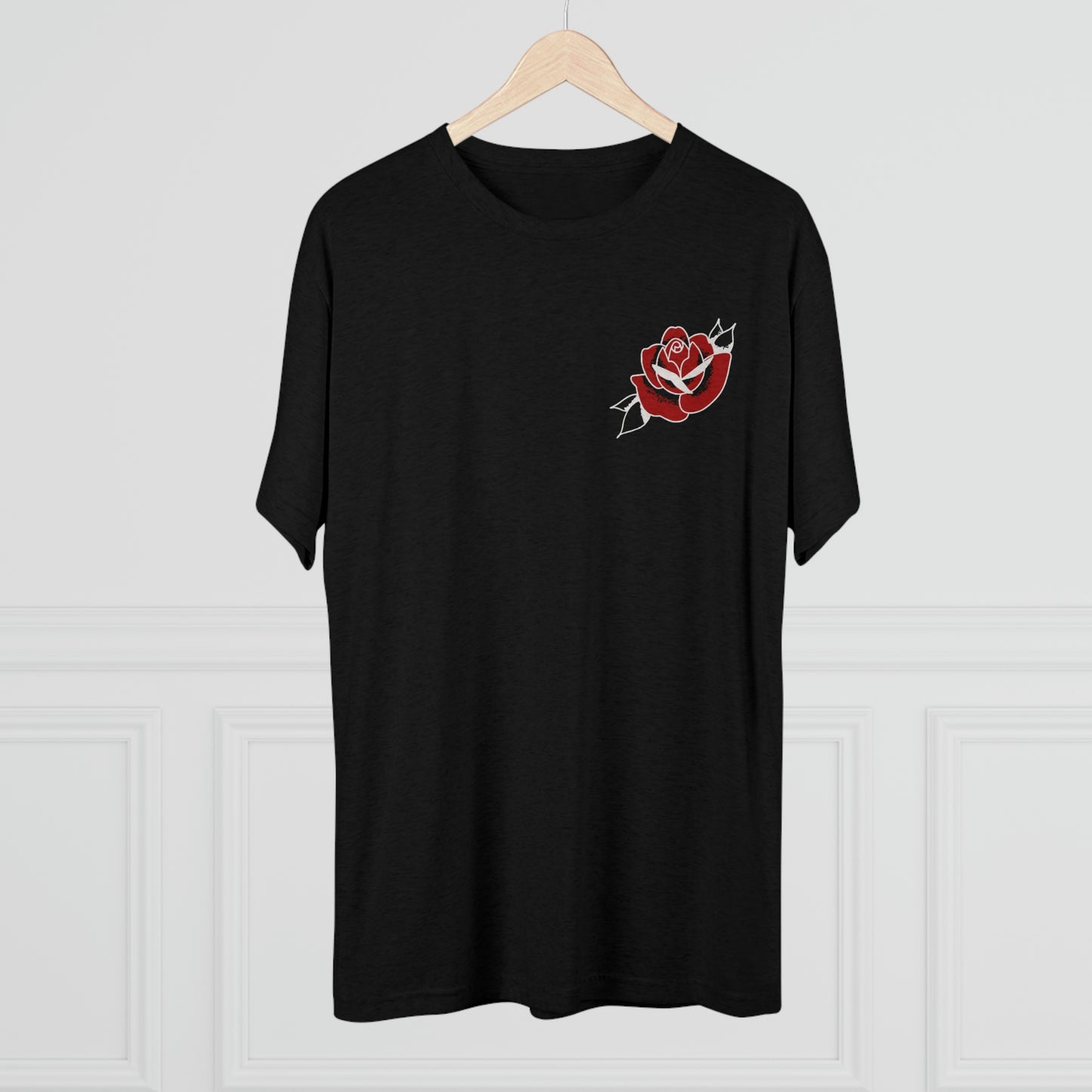 Unisex Tri-Blend Crew Tee | Gypsy's Red Rose Gypsy Lady (by @ryseart)