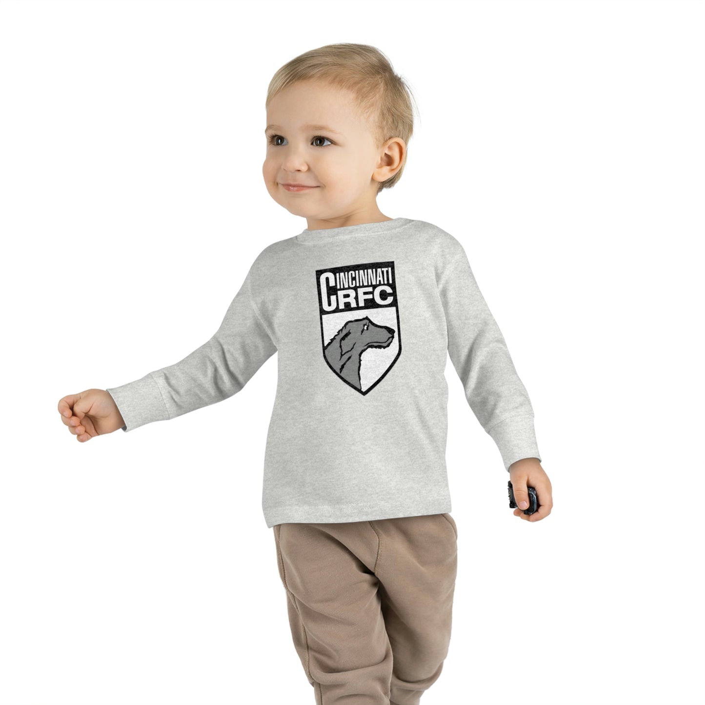 Toddler Long Sleeve Shirt | CRFC Wolfhounds White Crest