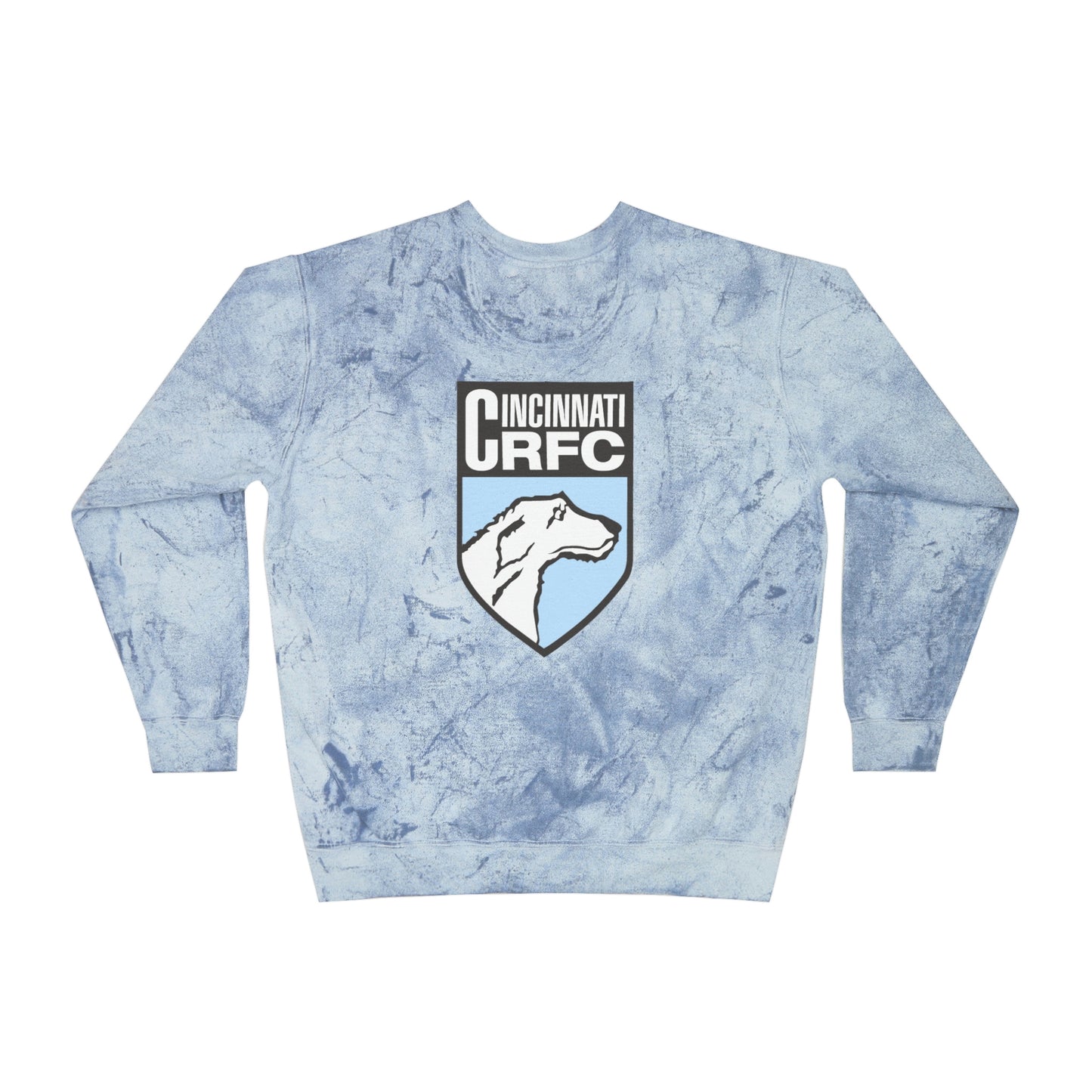 Unisex Color Blast Crewneck Sweatshirt | CRFC Wolfhounds Blue Crest