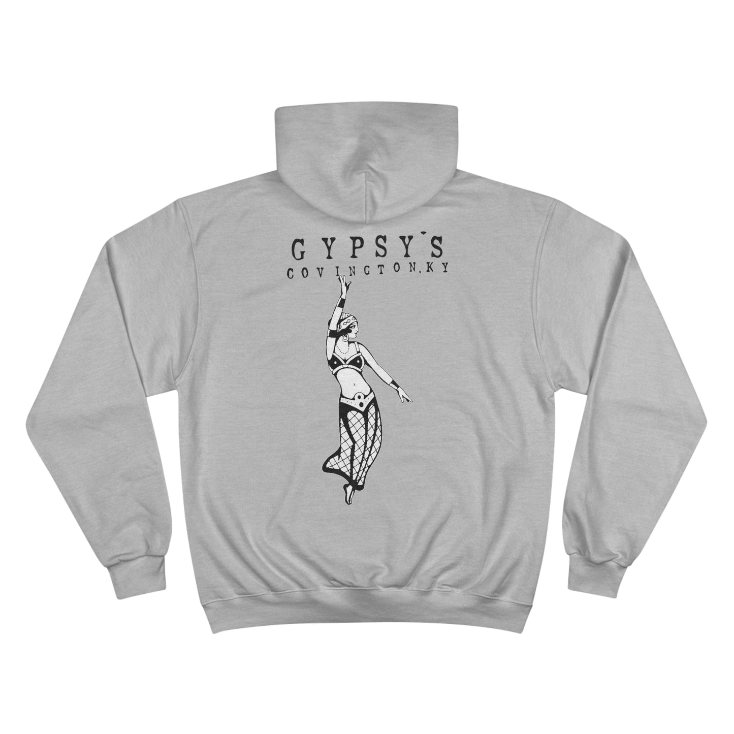 Unisex Champion Hoodie | Gypsy's Dancing Gypsy Lady (by @tylerabnertattoo)