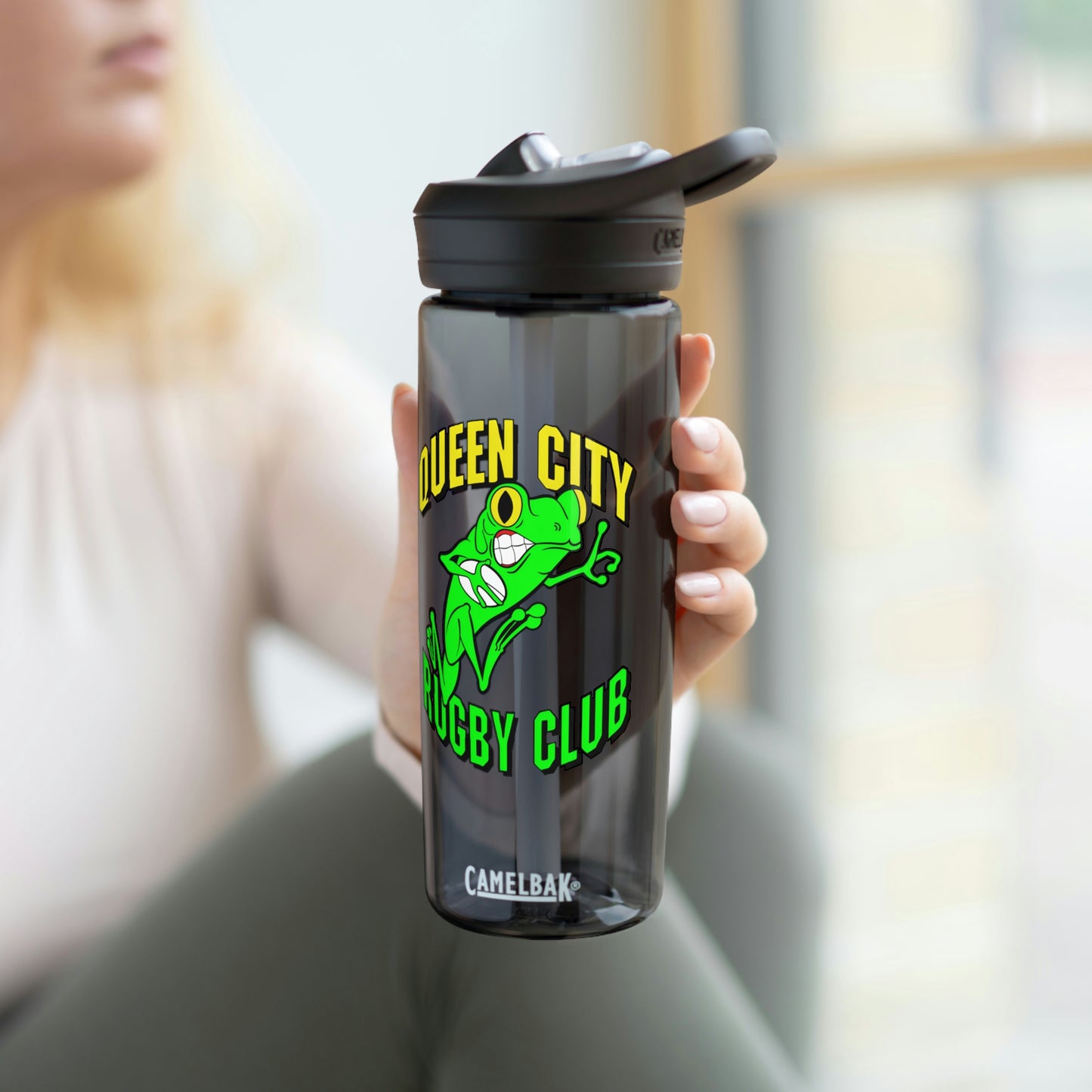 CamelBak Eddy® Water Bottle (2 sizes) | QCRFC Frogs Logo
