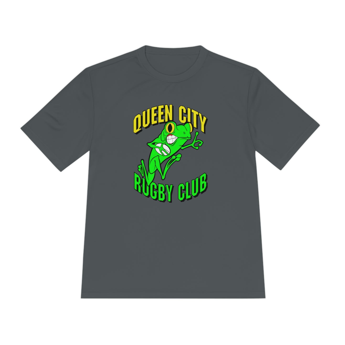 Unisex Moisture Wicking Tee | QCRFC Frogs Logo