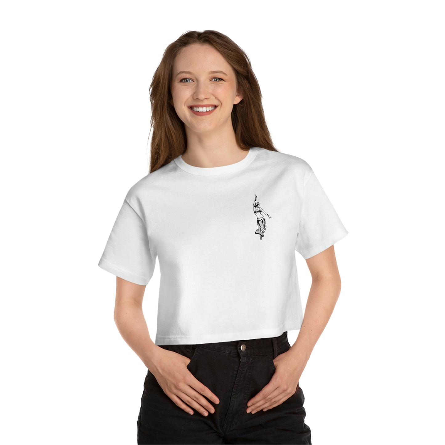 Champion Heritage Crop Top Tee | Gypsy's Dancing Gypsy Lady (by @tylerabnertattoo)