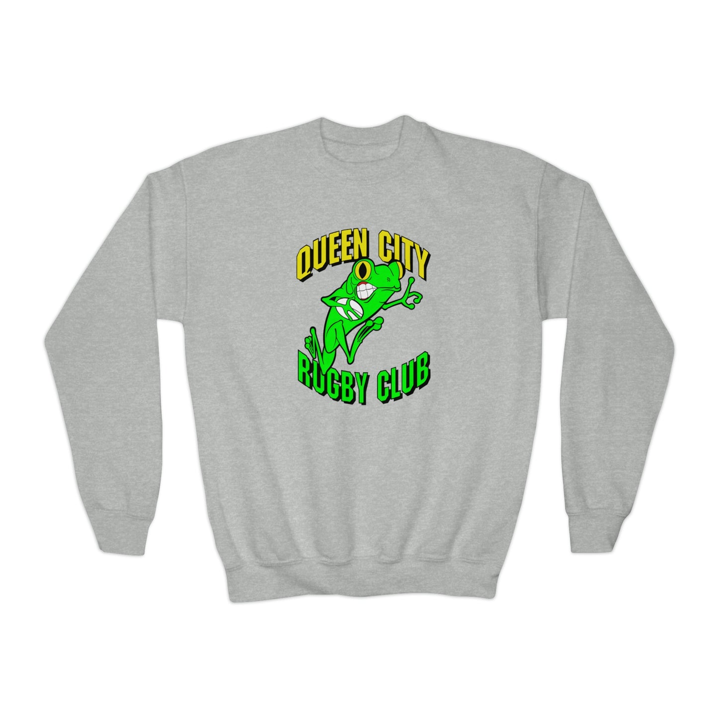 Youth Crewneck Sweatshirt | QCRFC Frogs Logo