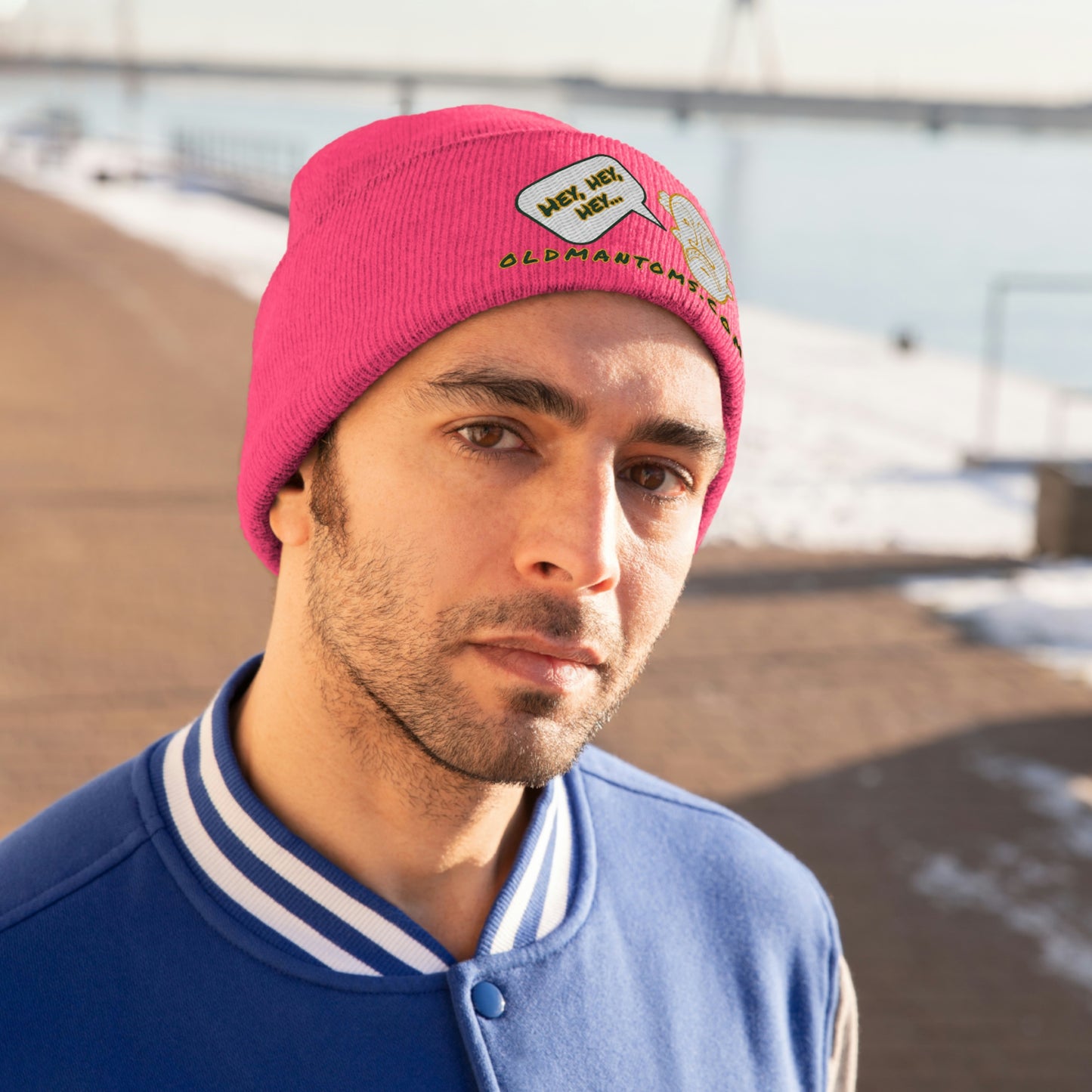 Old Man Tom's "Hey!" Knit Beanie