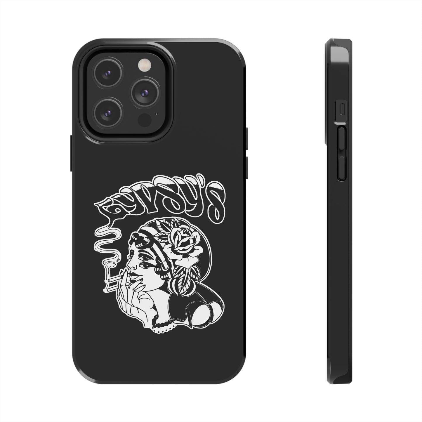Black Tough Phone Cases | Gypsy's Double Gypsy Lady (by @ohbhave)